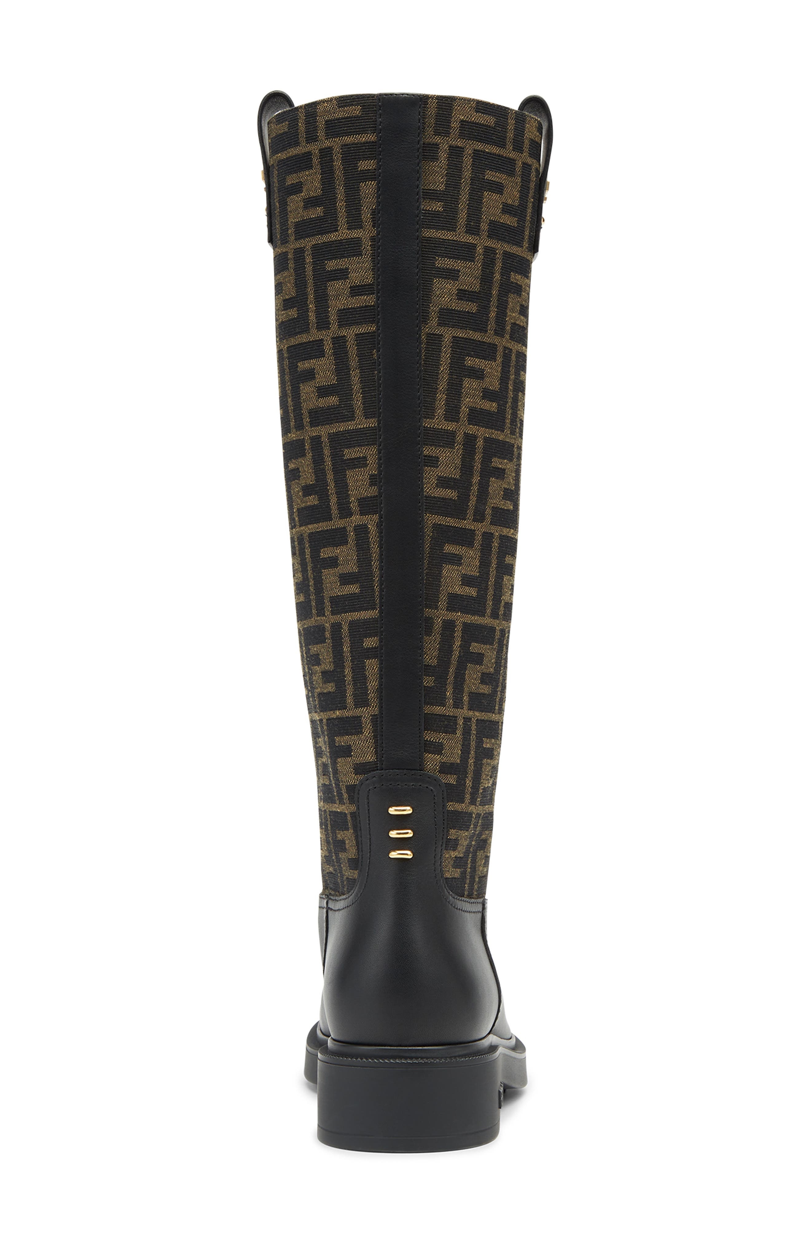 Fendi Filo Knee High Boot in F0Pmm Nero Tabacco Nero at Nordstrom - 3