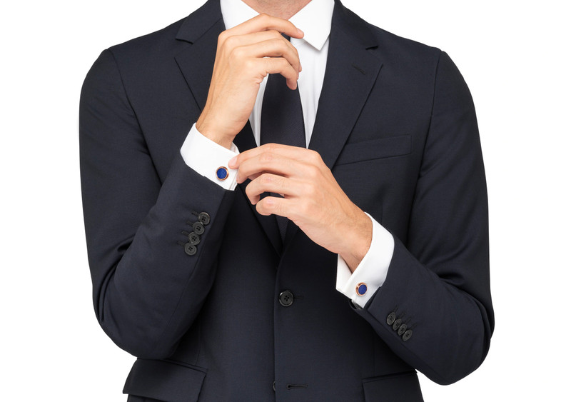 Step cufflinks round
Step Cufflinks Round Blue 3