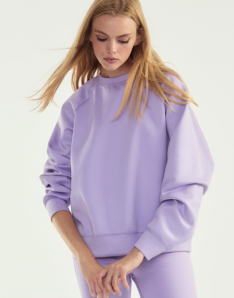 CYNTHIA ROWLEY Bonded Pullover Sweatshirt outlook