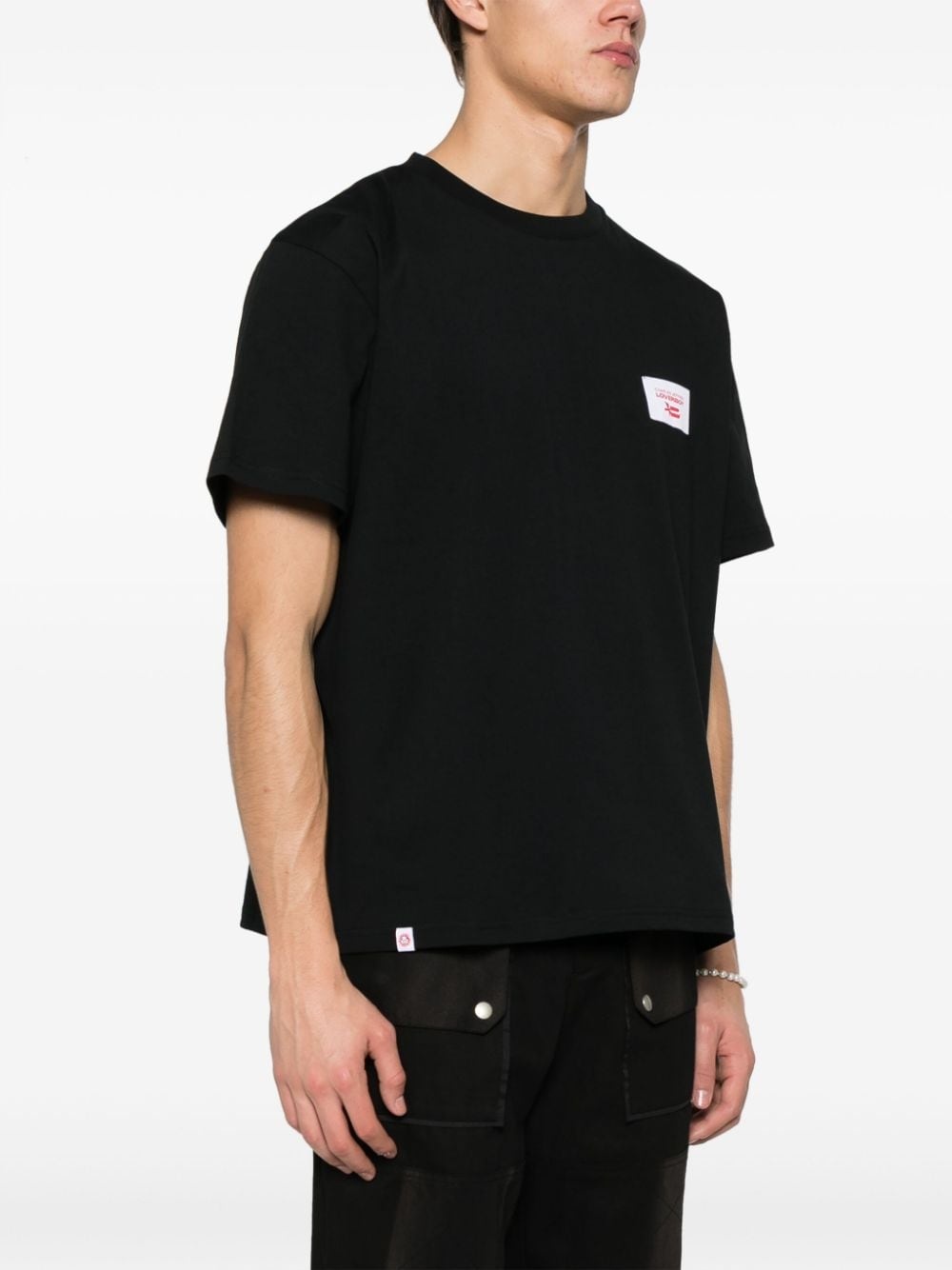 Label cotton T-shirt - 4