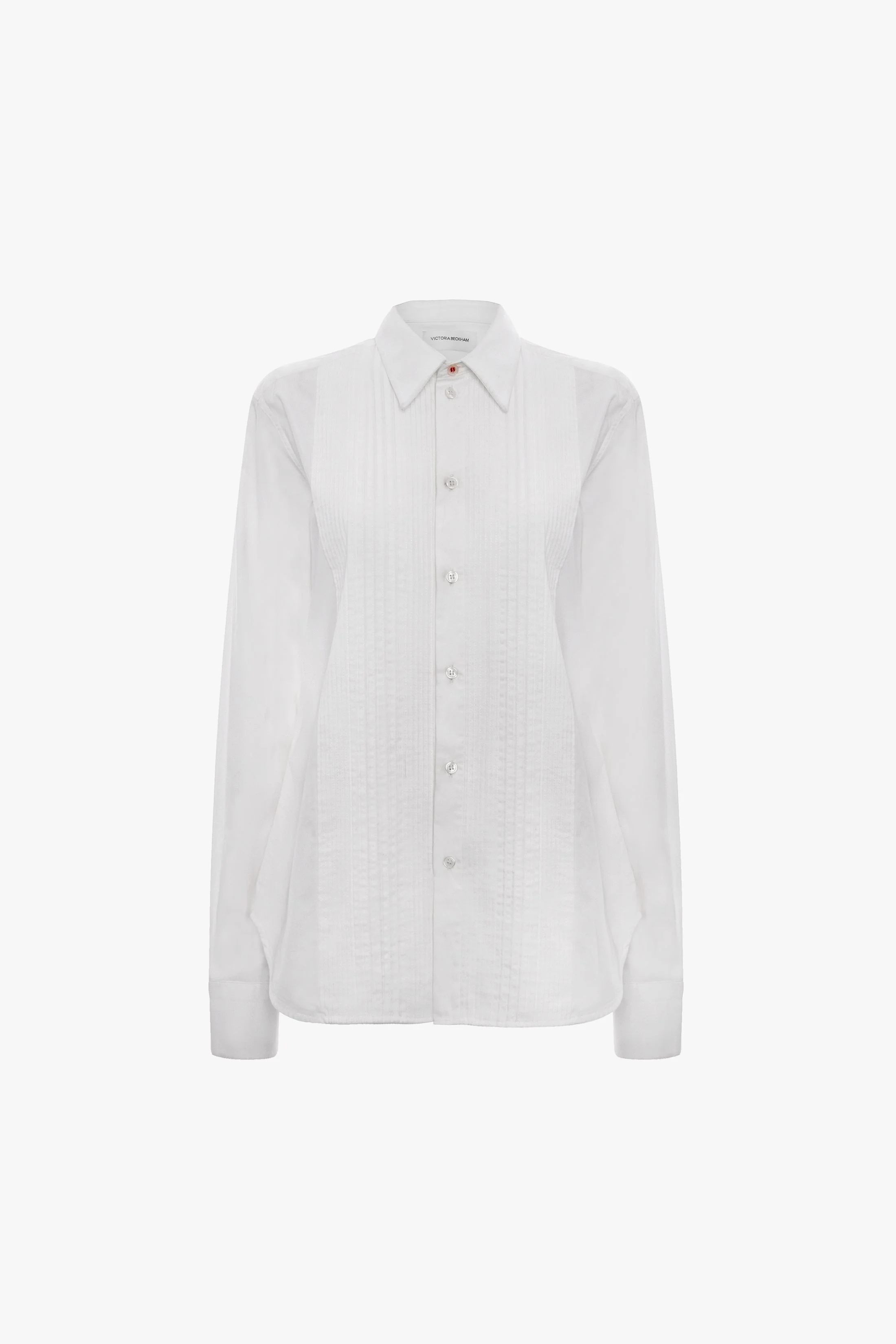 Pin Tuck Shirt In White - 1