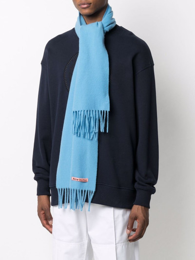 Acne Studios skinny wool scarf outlook