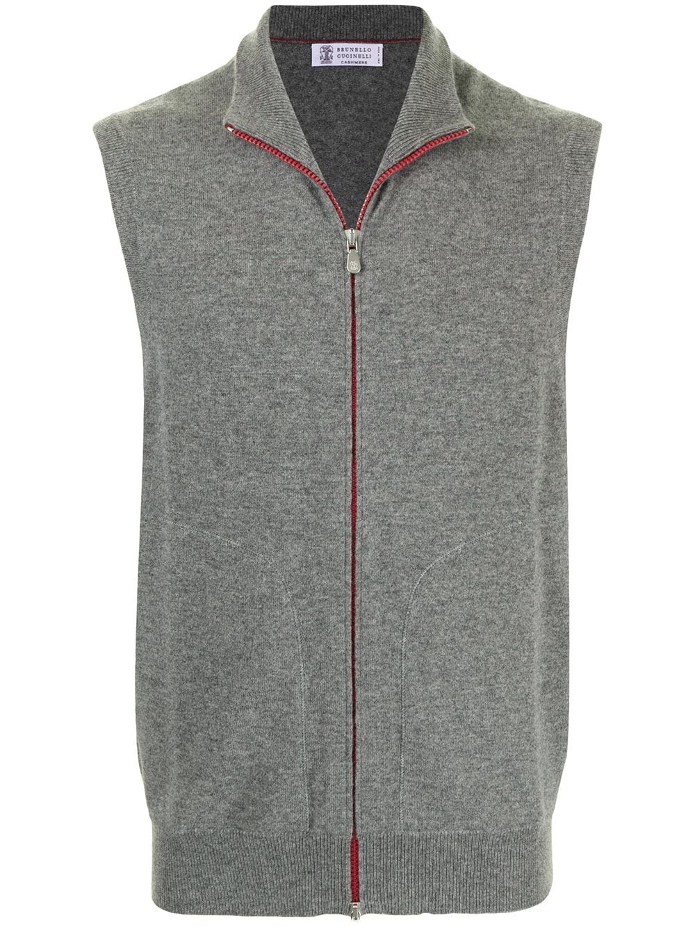 zipped-up vest - 1