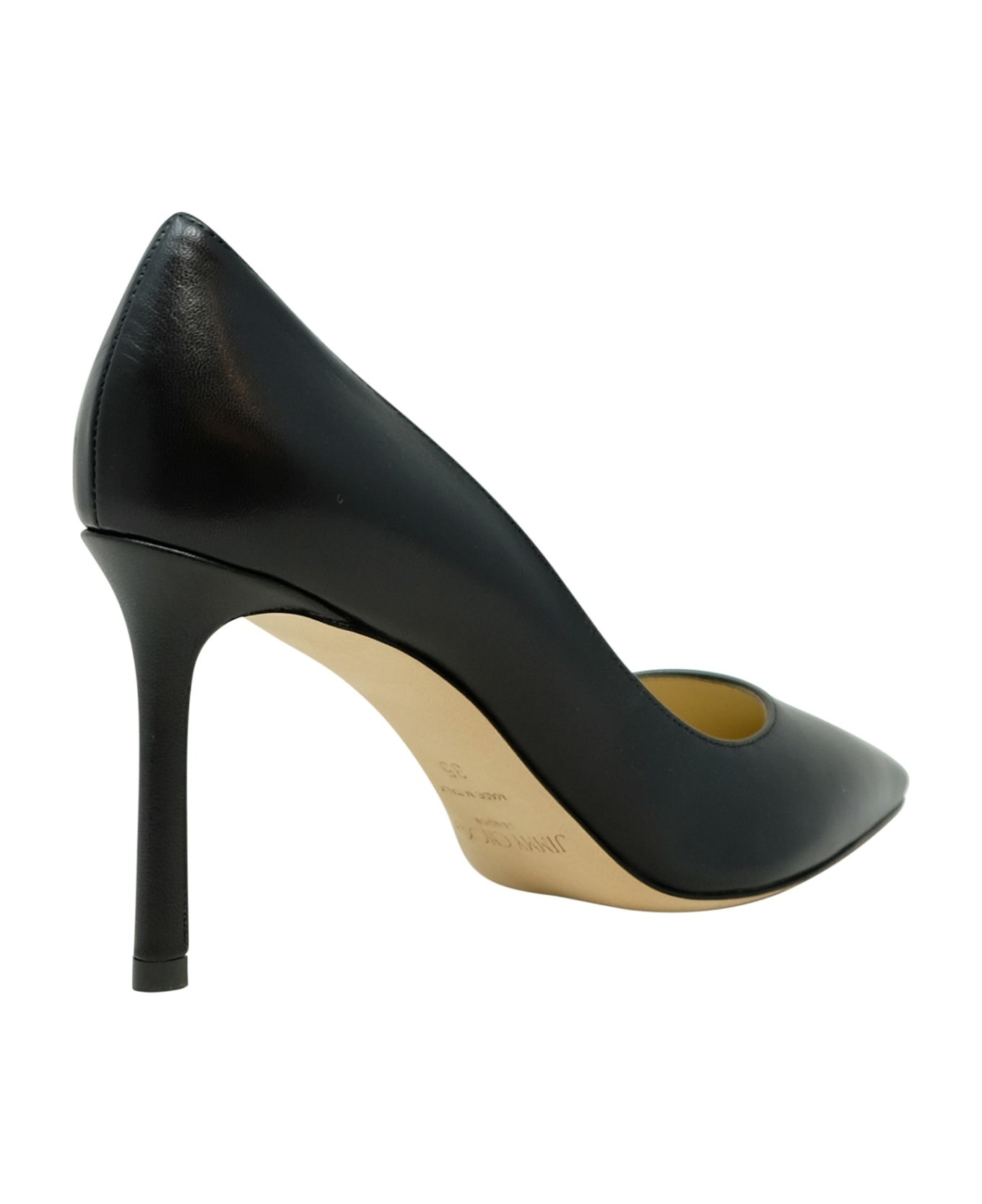 Jimmy Choo Black Romy Leather Pumps - 3