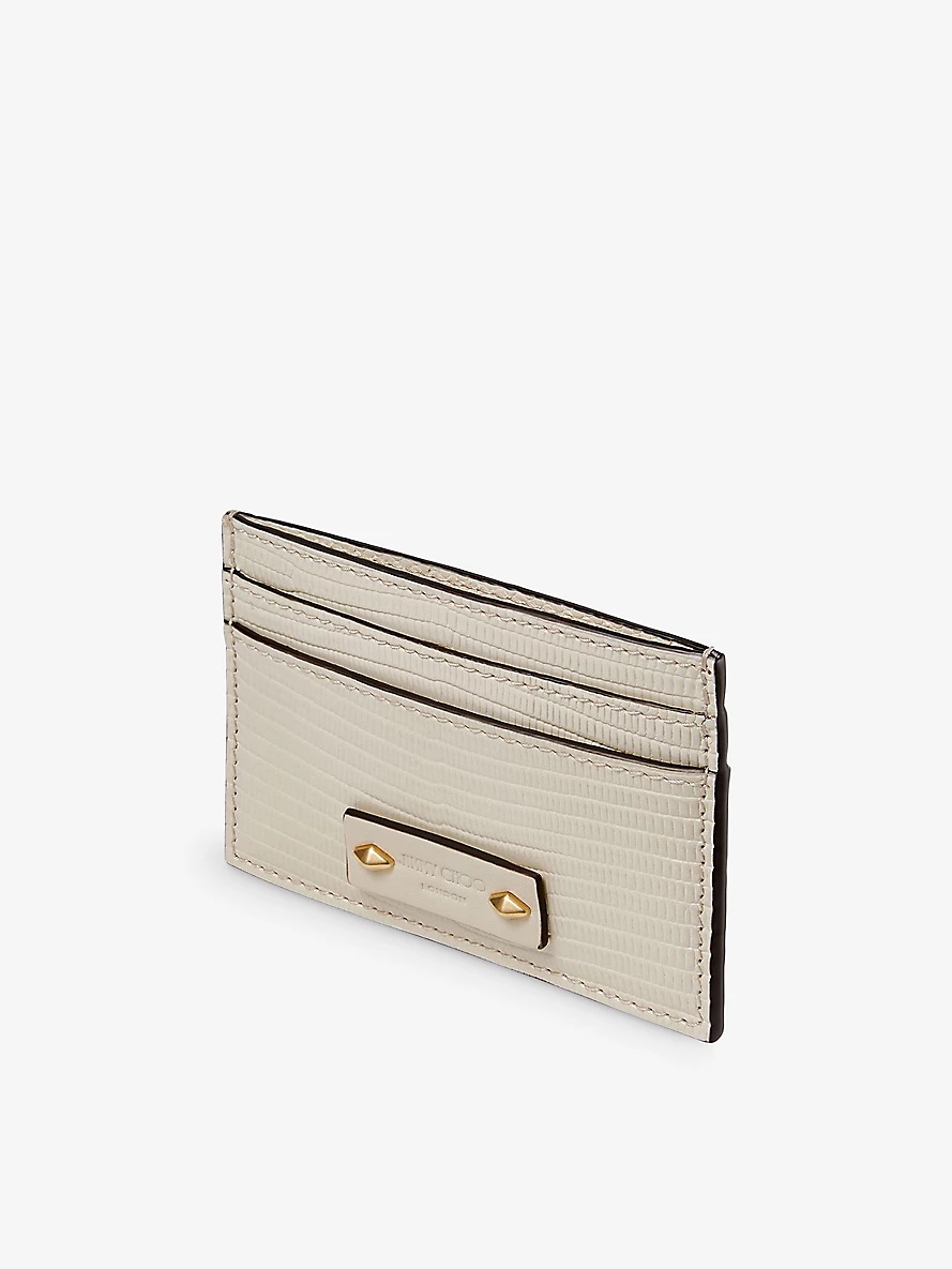 Umika croc-embossed leather cardholder - 2