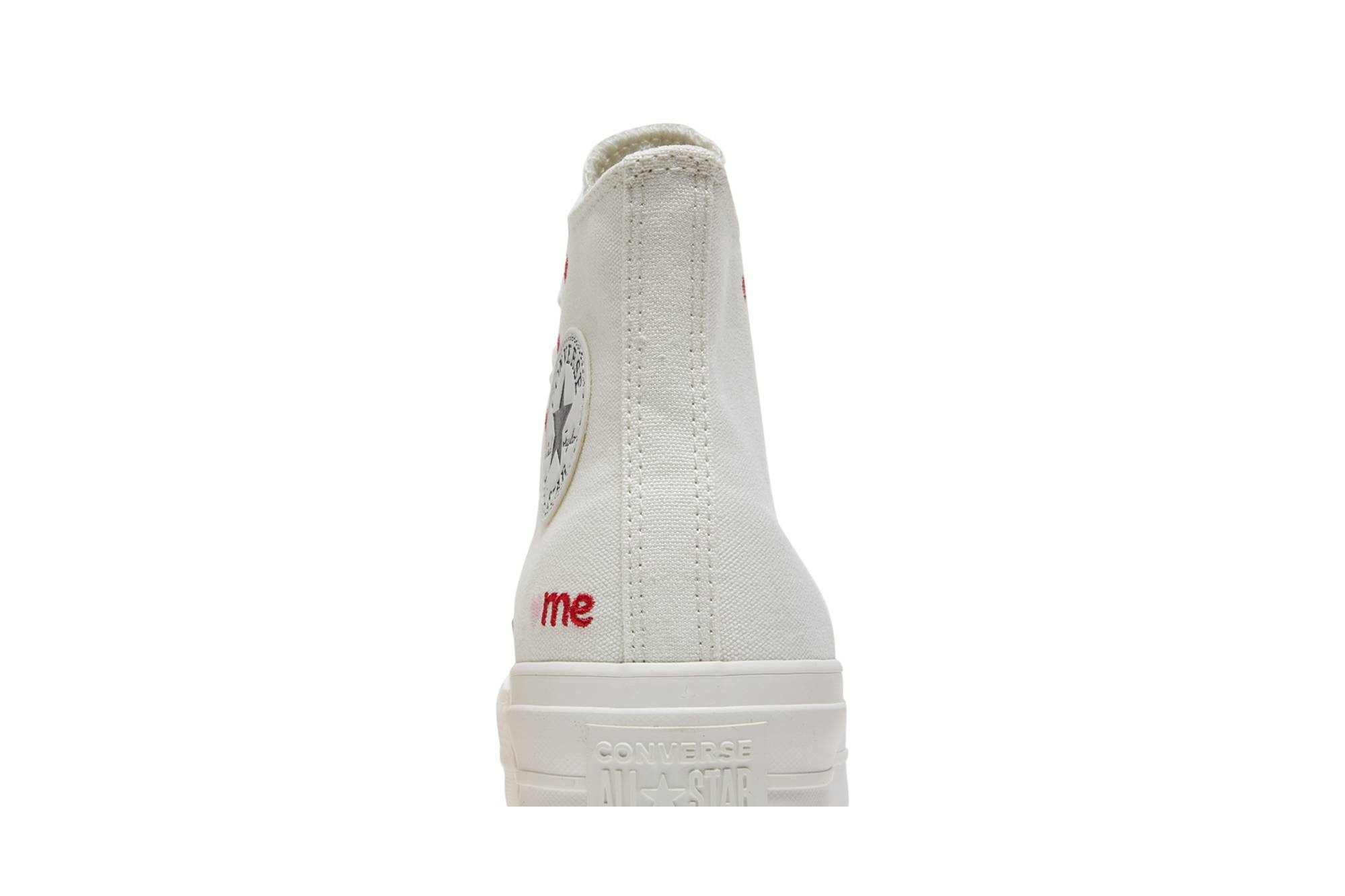 Wmns Chuck Taylor All Star Lift Platform High 'Embroidered Hearts - White' - 7