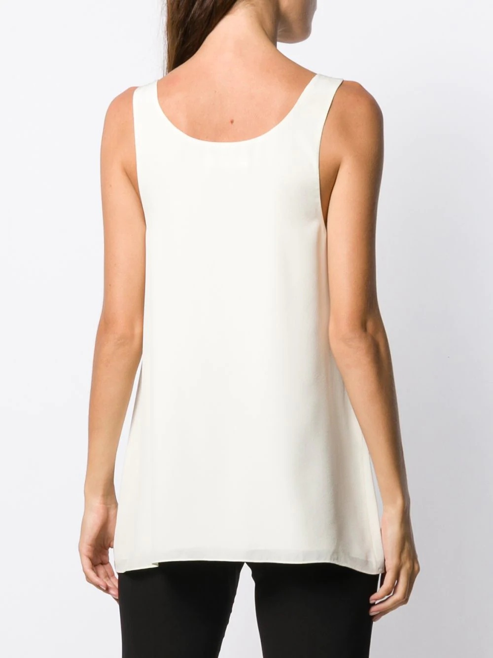 sleeveless flared top - 4