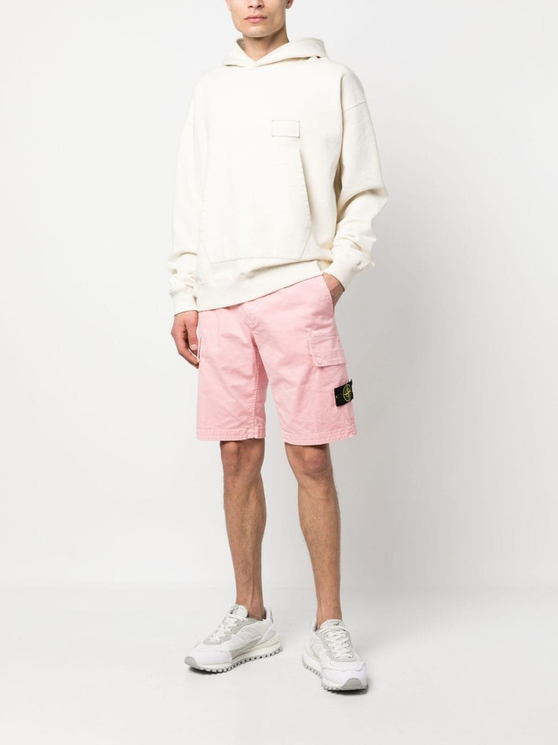 Stone Island logo-patch cotton Bermuda shorts outlook