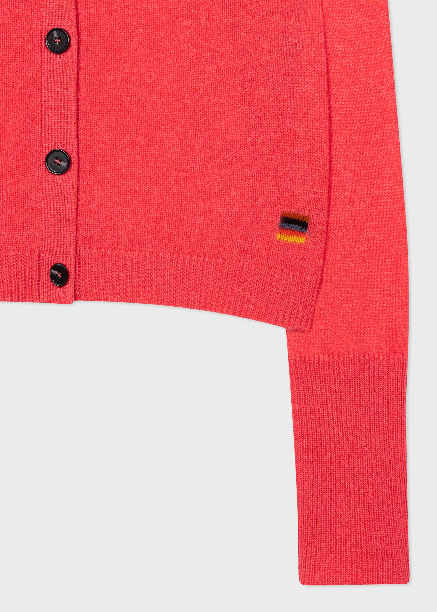 Coral Cashmere Button Through Cardigan - 2