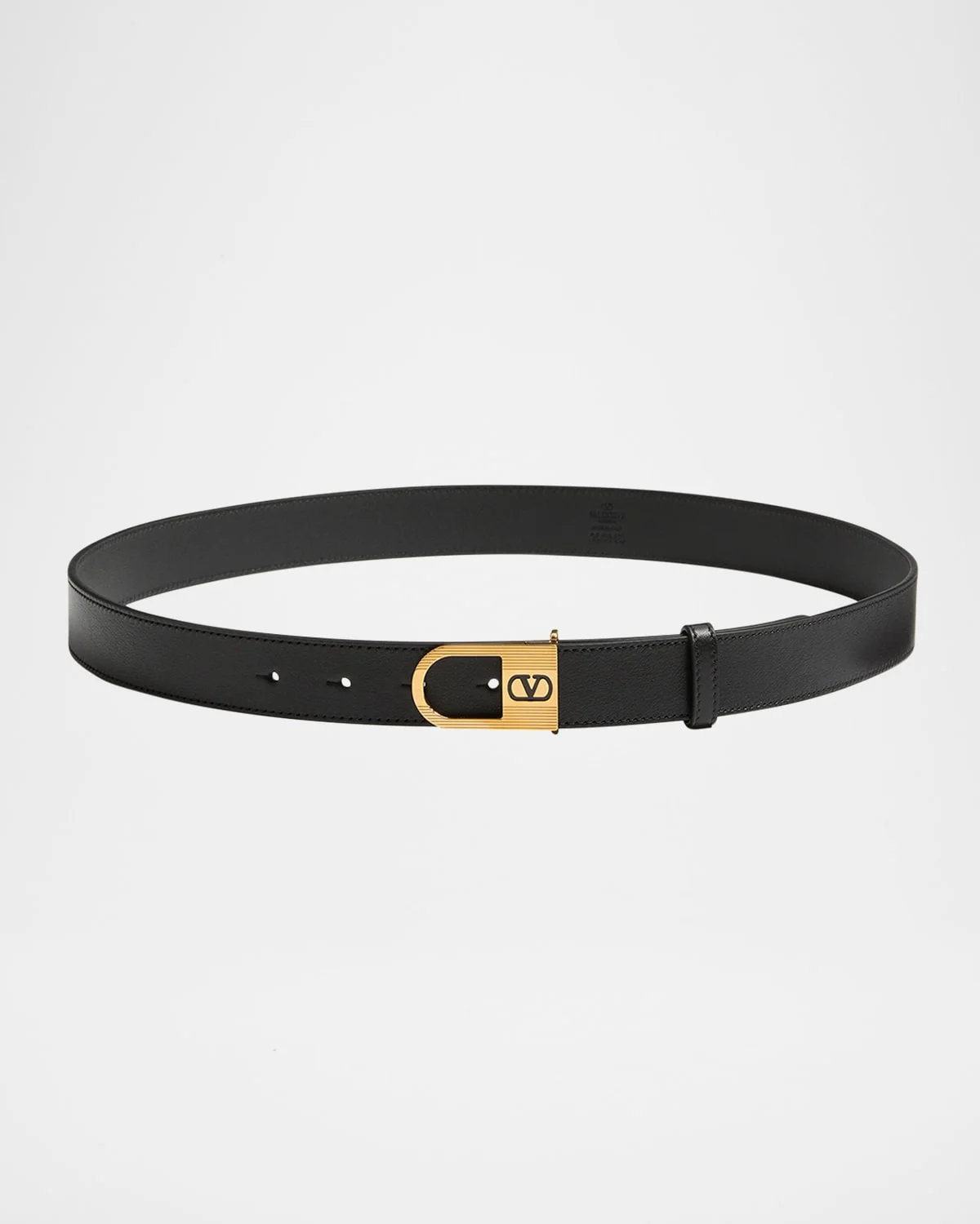 VLogo Signature Enameled Logo Leather Belt, 30mm - 1