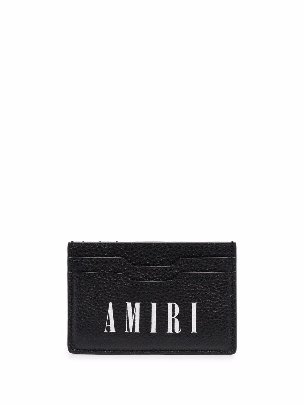 logo-print leather cardholder - 1