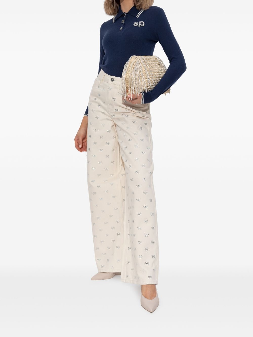 wool polo top - 2