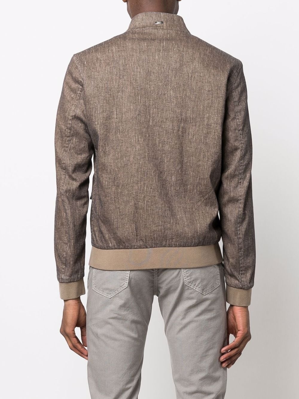 textured bomber jacket - 4