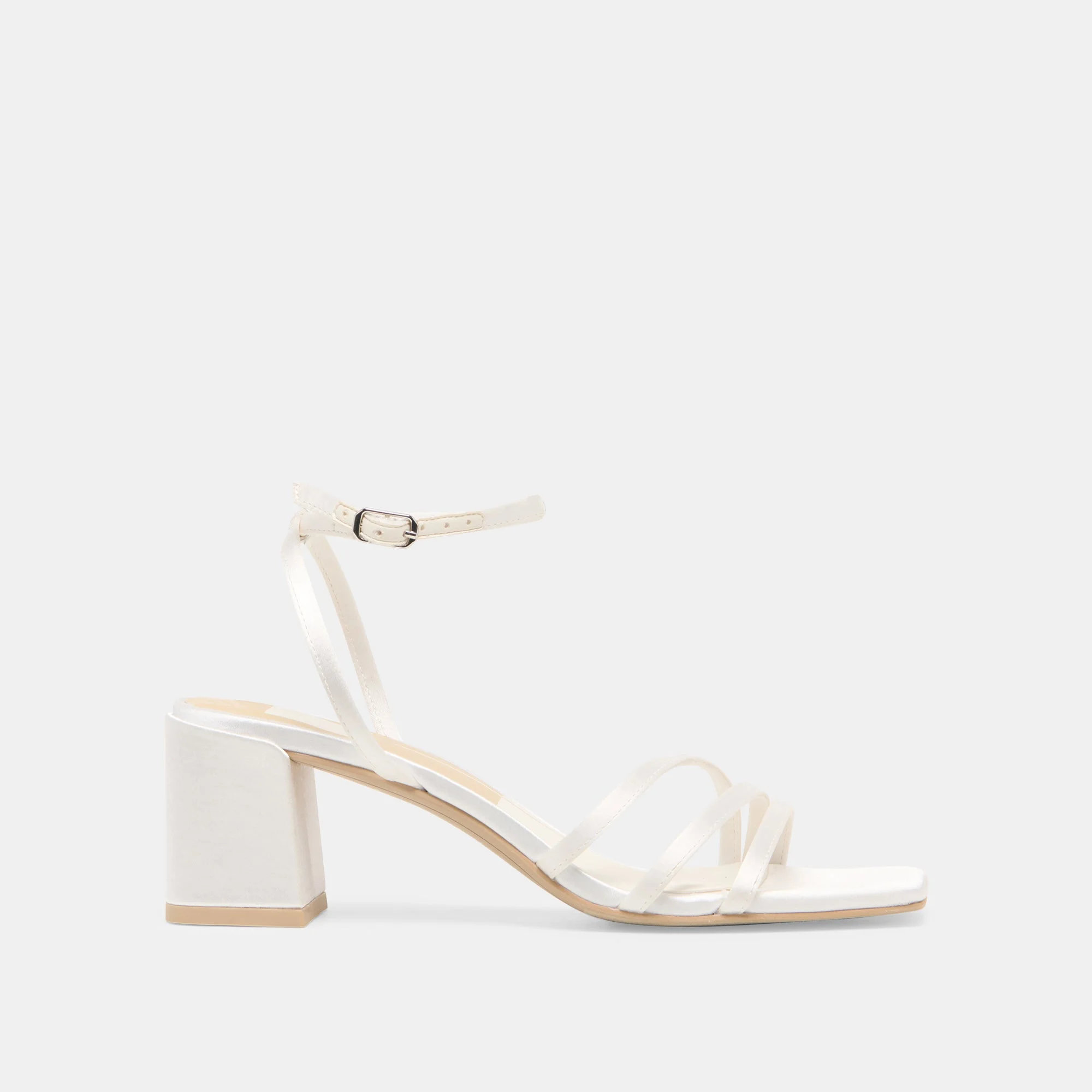 YSABEL HEELS TRUE WHITE SATIN - 1