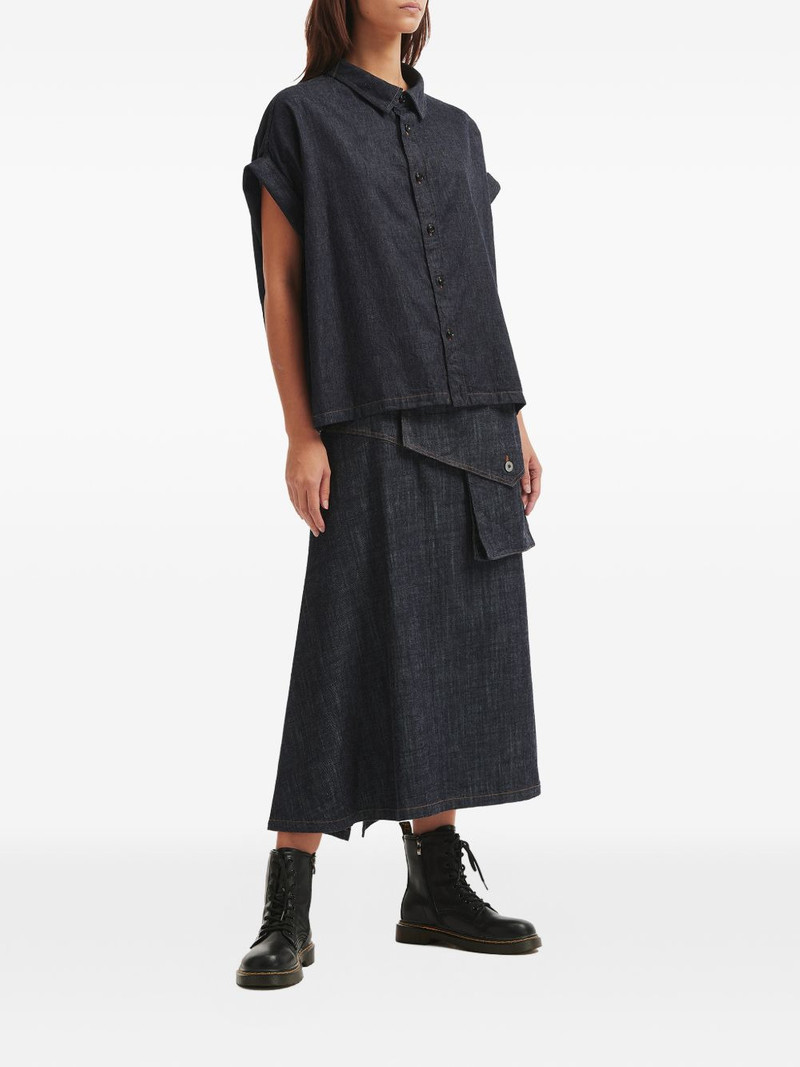 Y's pocket denim skirt outlook