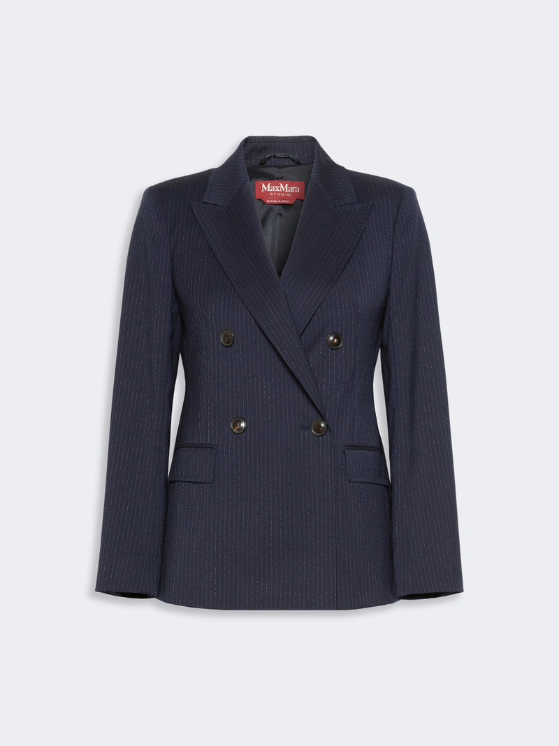 UMICO Plain-weave wool double-breasted jacket - NAVY 1