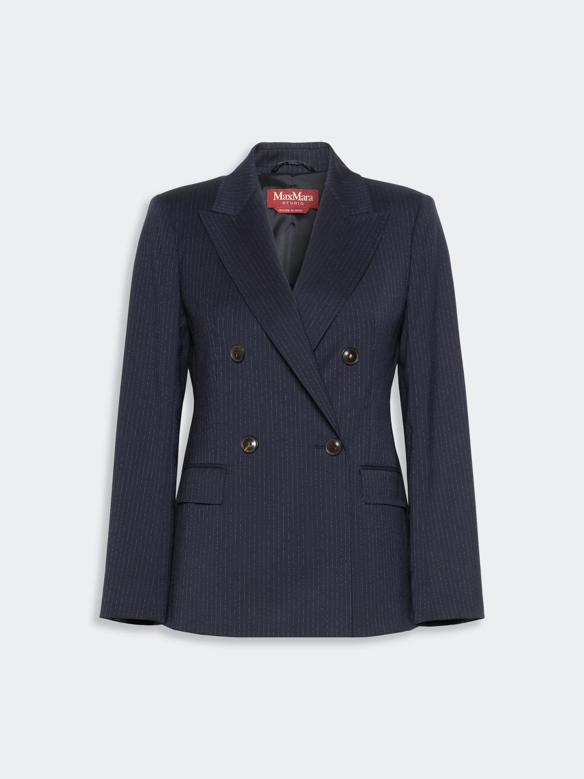 UMICO Plain-weave wool double-breasted jacket - NAVY - 1