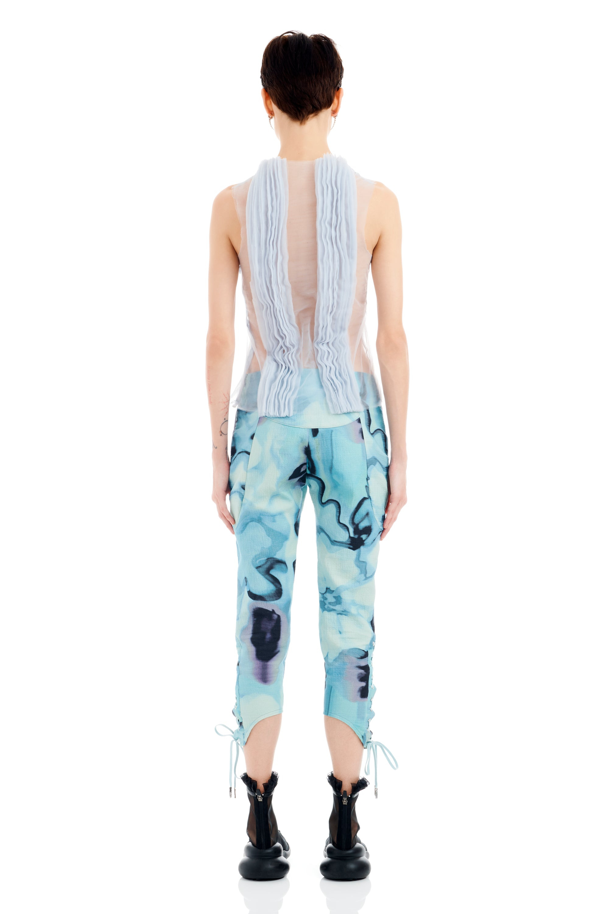 SKY WATERCOLOR FLORAL BANEBERRY PANT - 7