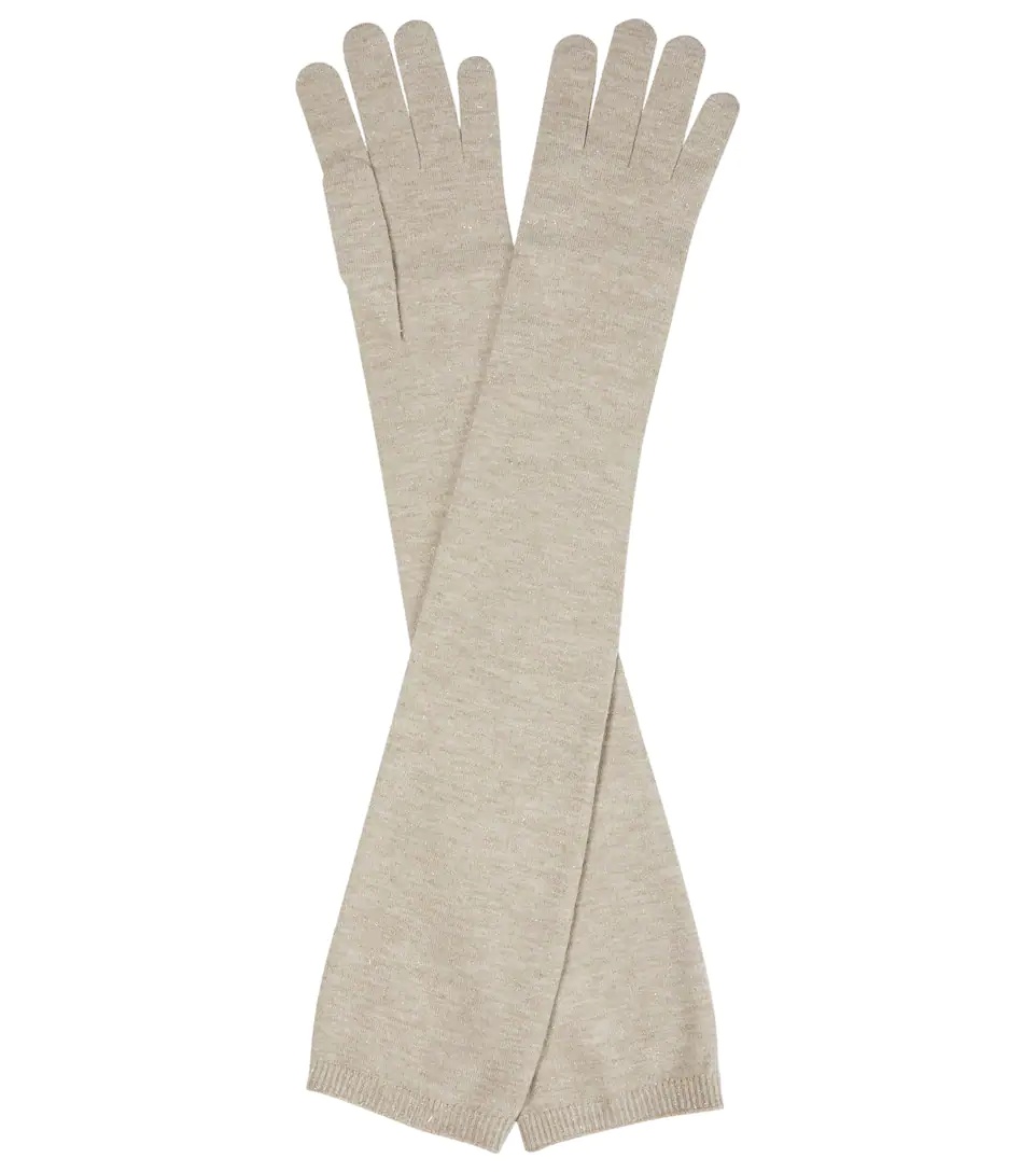 Lurex® cashmere gloves - 1