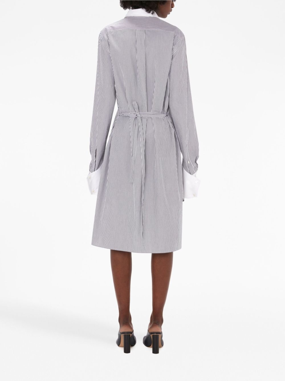 striped cotton shirt dress - 3
