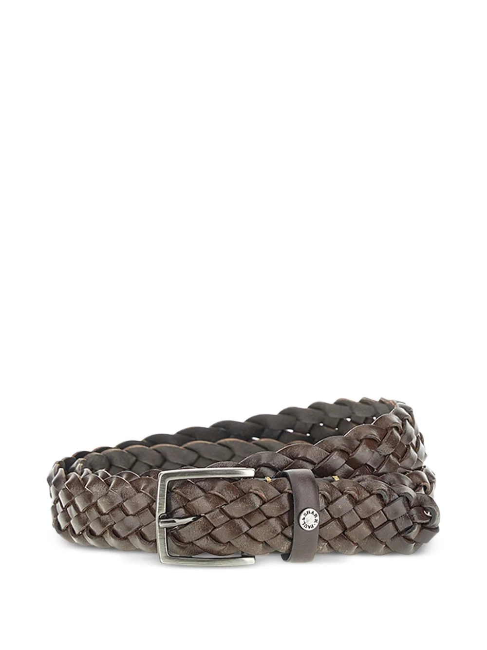 braided leather belt - 1