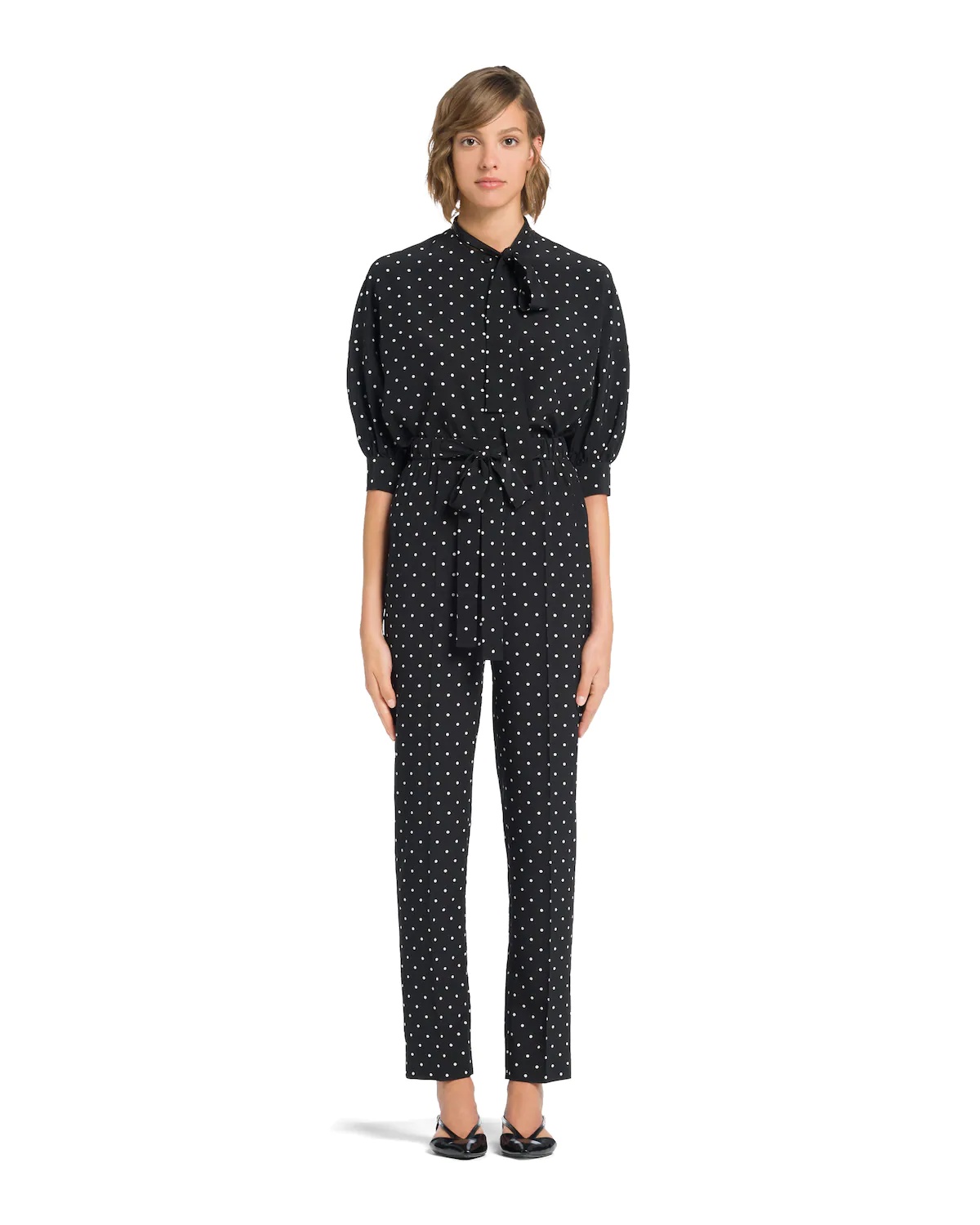 Printed crêpe de Chine pants - 2