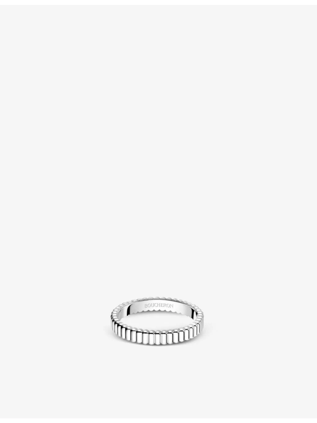 Quatre Grosgrain 18ct white gold wedding band - 1