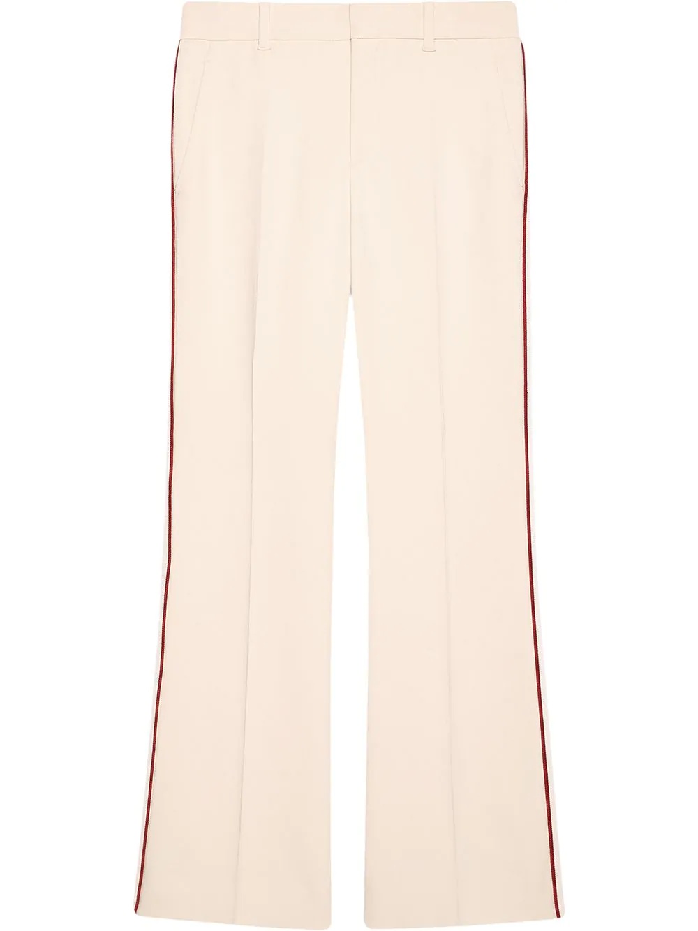 contrast trim bootcut trousers - 1