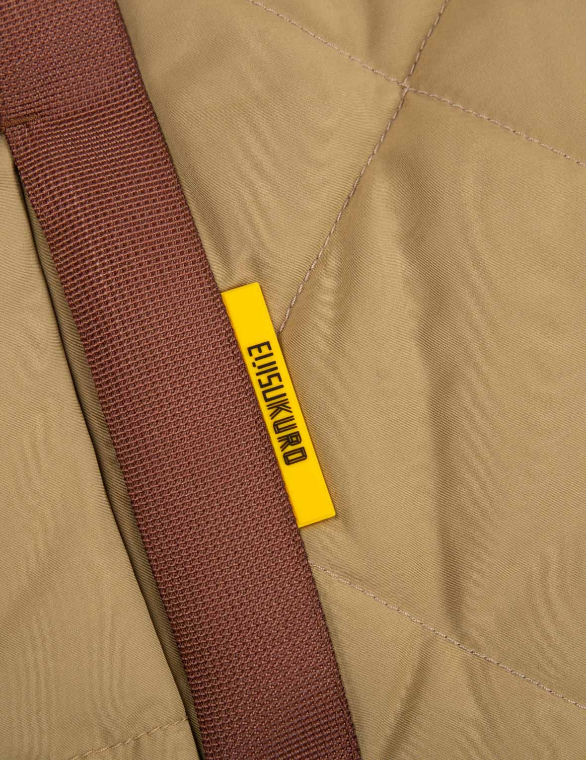 Contrast Webbing Strap Quilted Down Jacket - 15