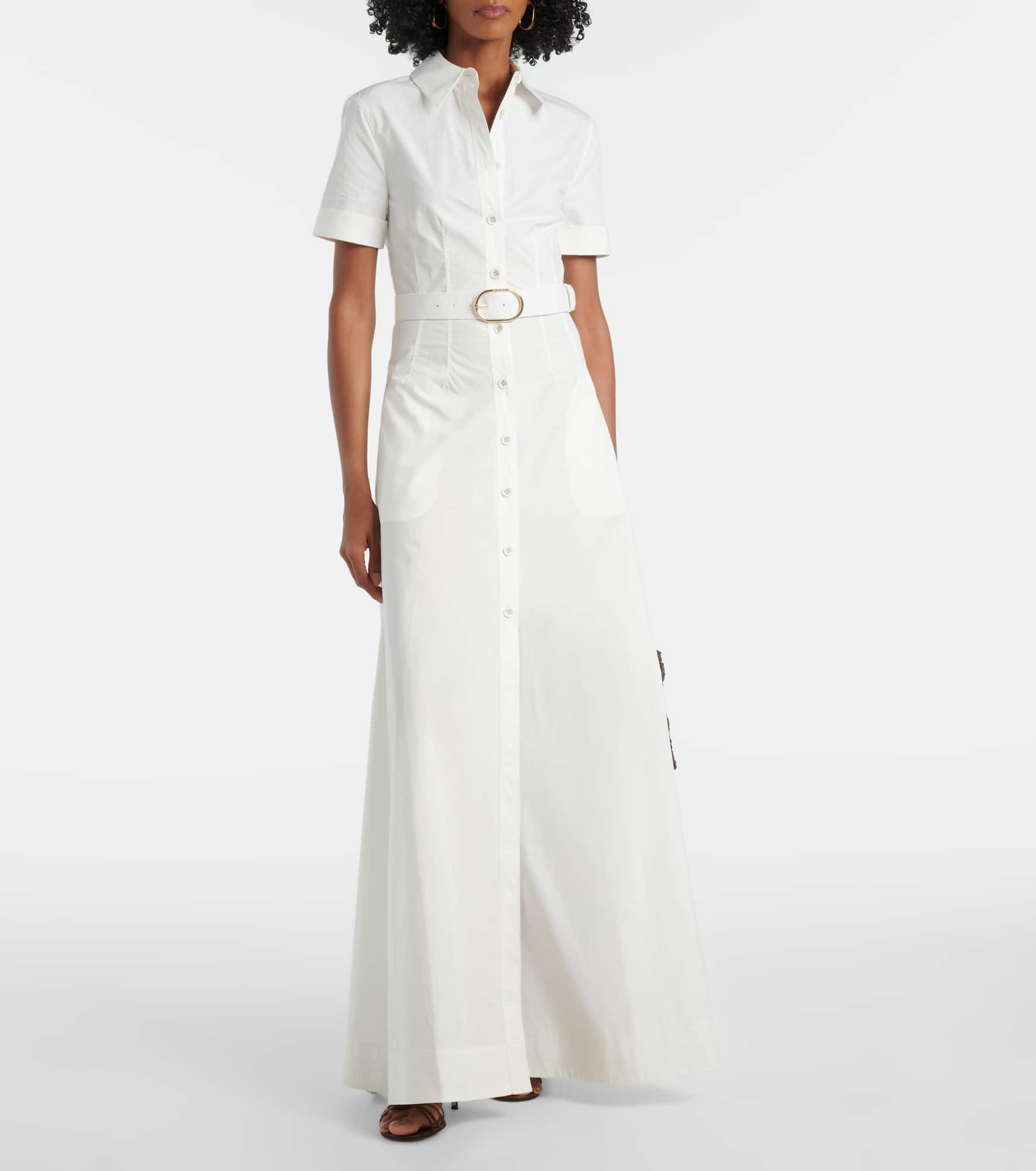 Cotton poplin shirt dress - 2