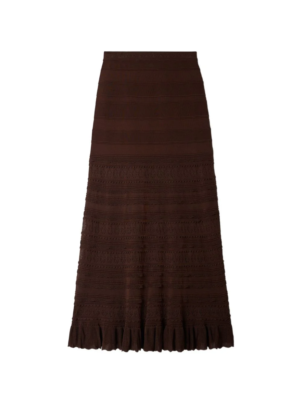 ruffled knitted maxi skirt - 1
