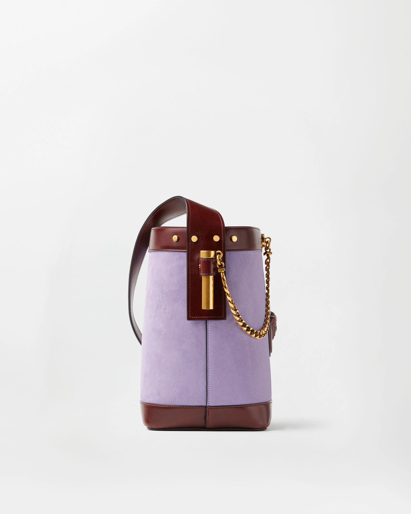 Pivot Small Suede Bucket Bag 3