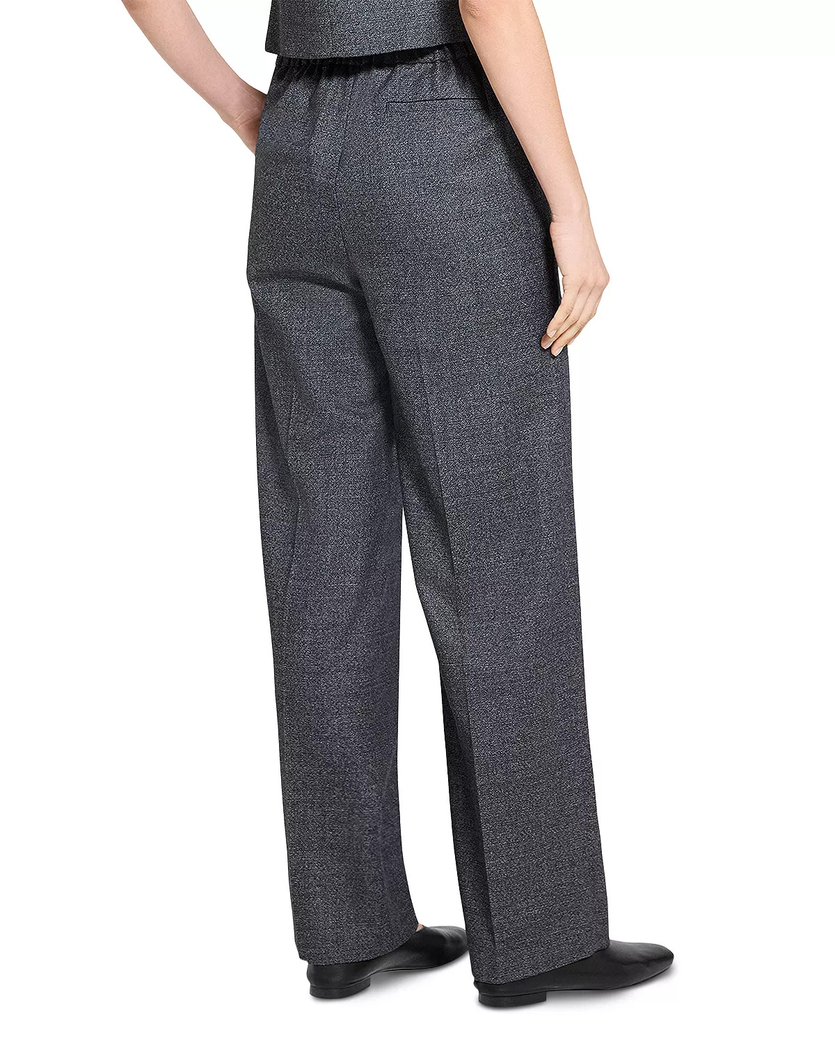 Wool Wide Leg Pull On Pants - 3