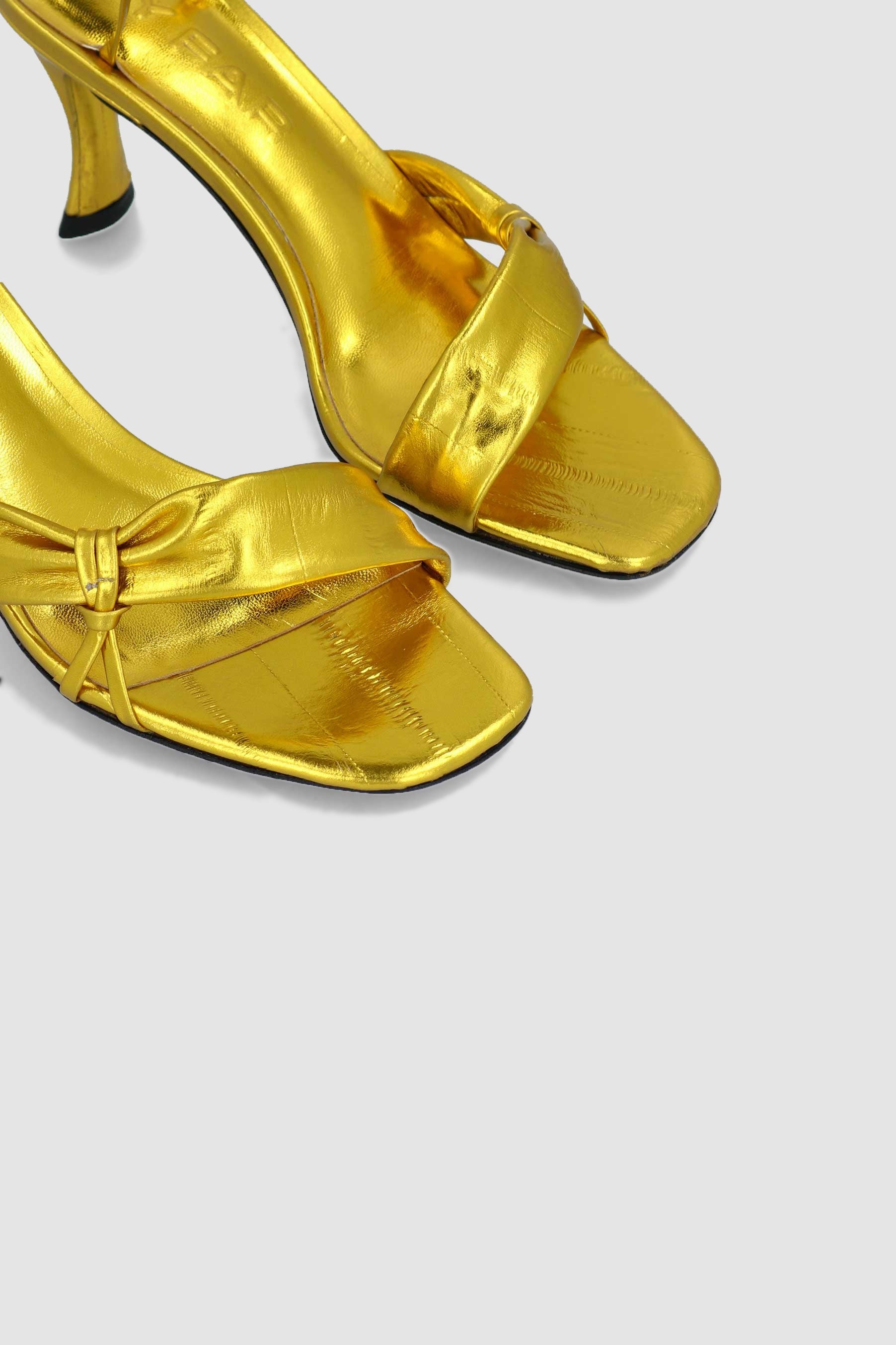 Layla Gold Eel Embossed Metallic Leather Sandal - 2