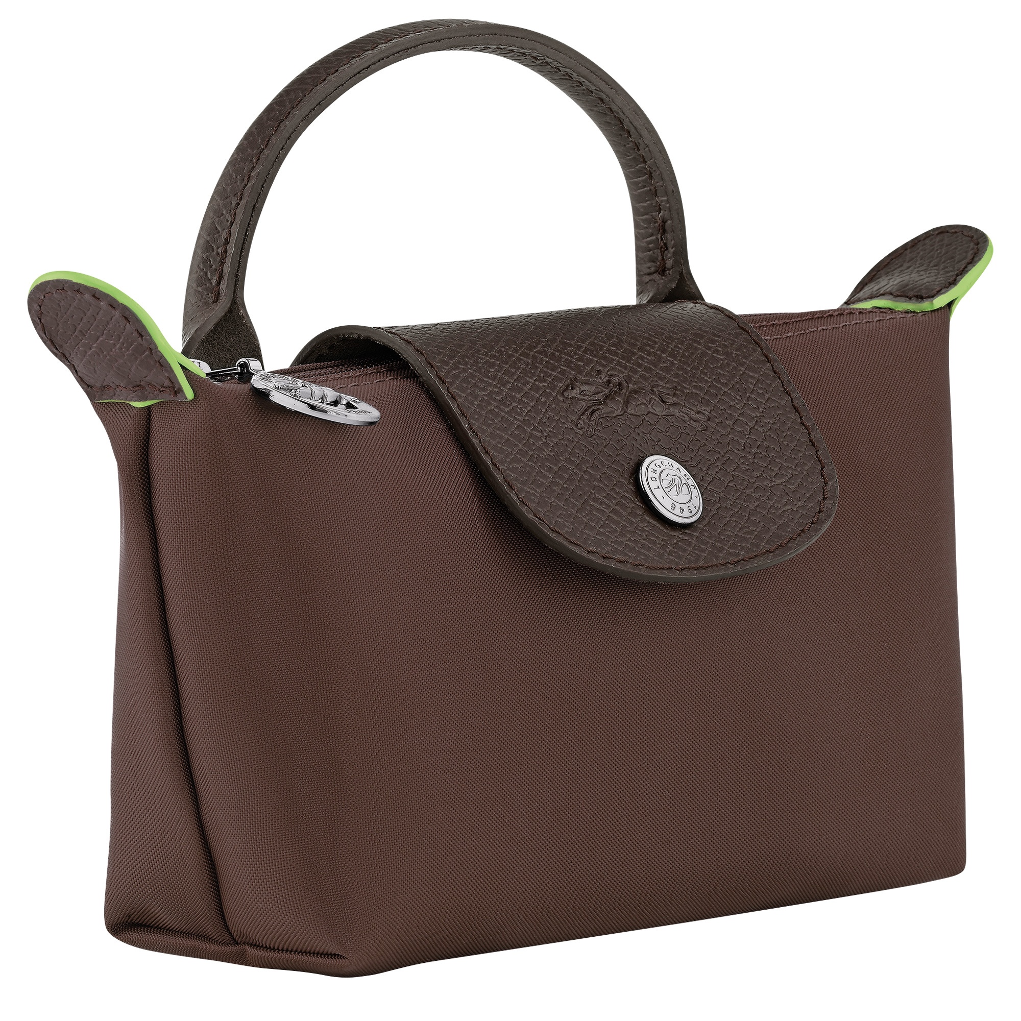 Le Pliage Green Pouch with handle Mocha - Recycled canvas - 3