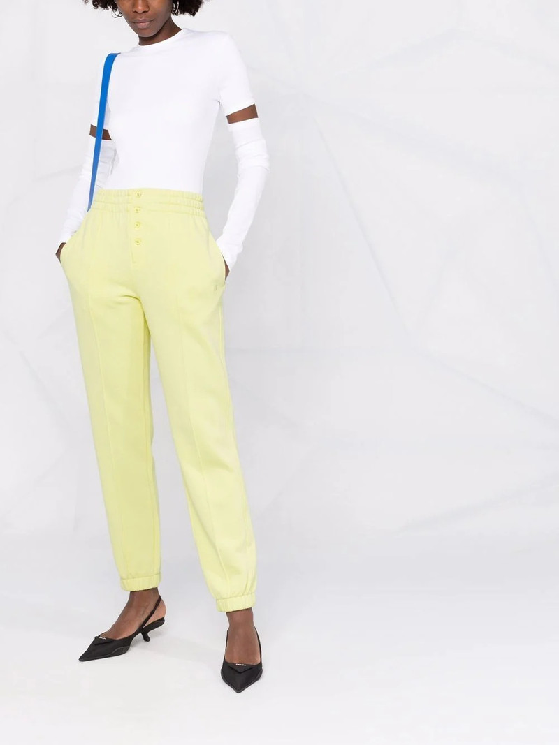 Helmut Lang logo-embroidered buttoned track pants outlook