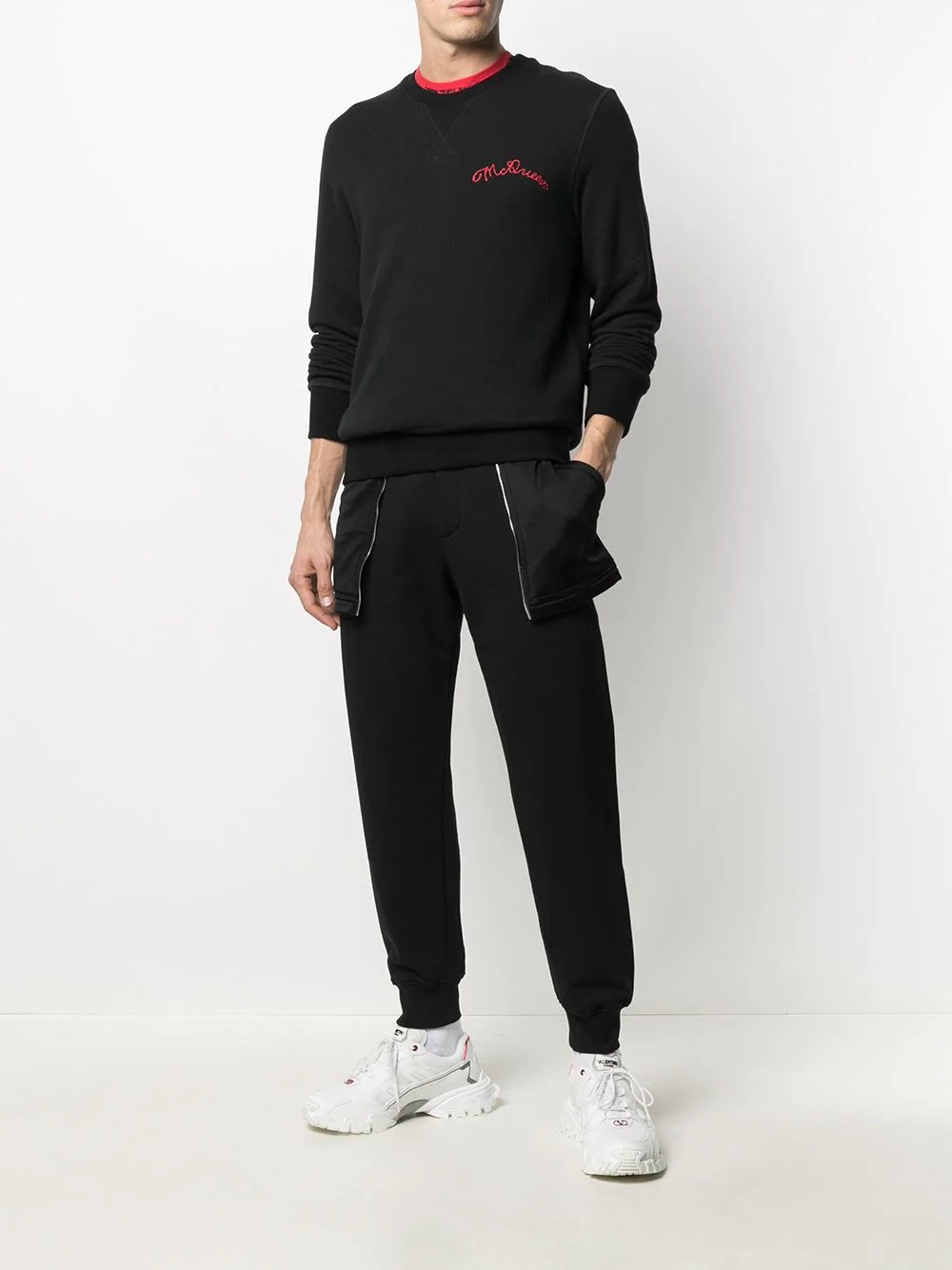 embroidered-logo sweatshirt - 2