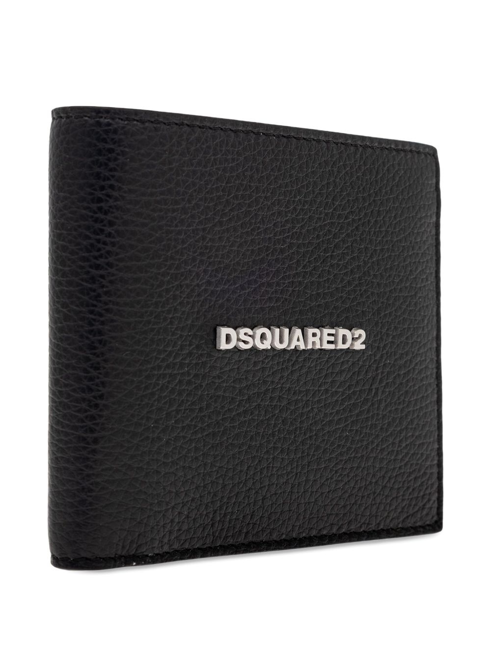 logo-plaque leather wallet - 3