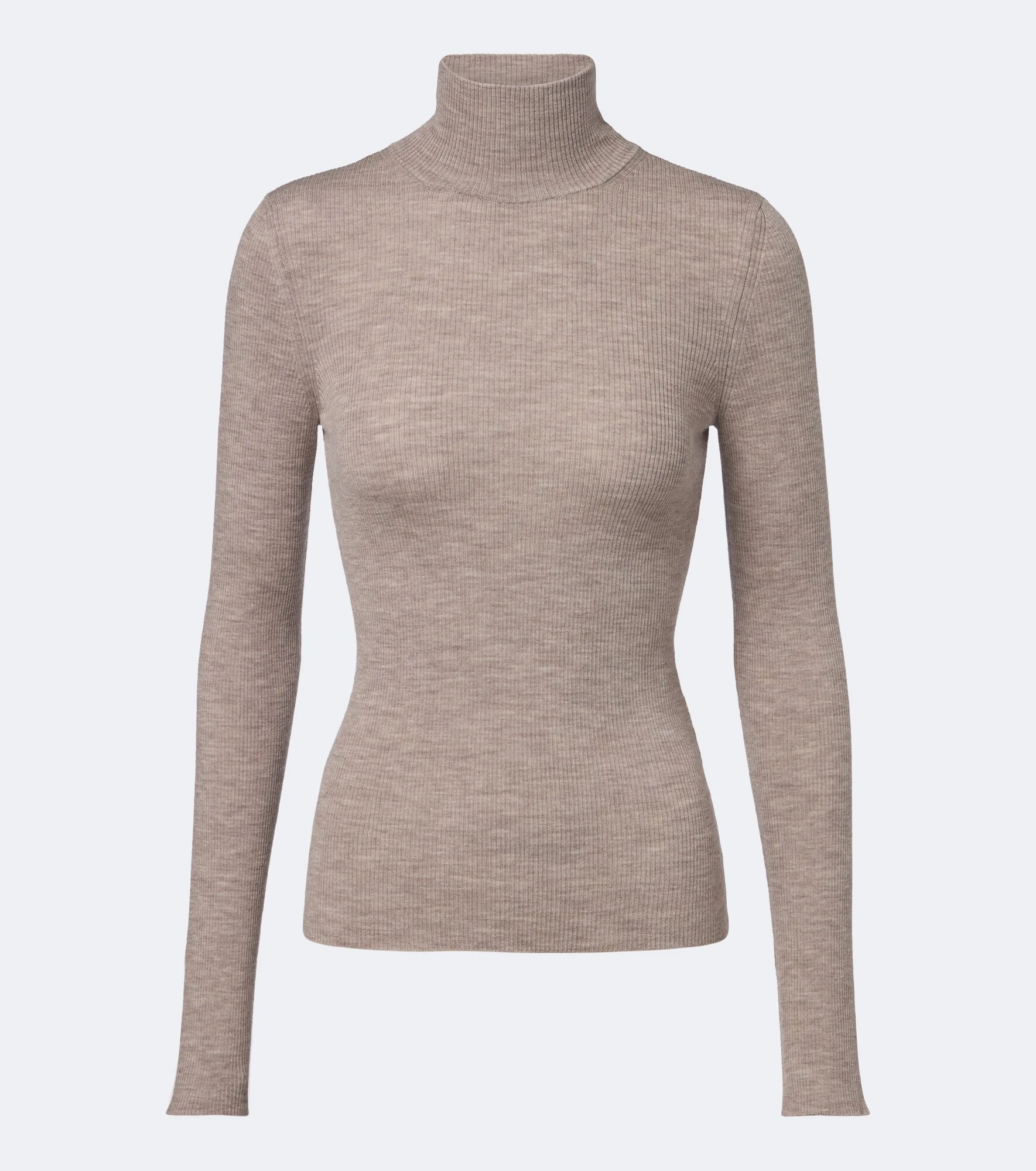 Ribbed-knit virgin wool sweater - 1