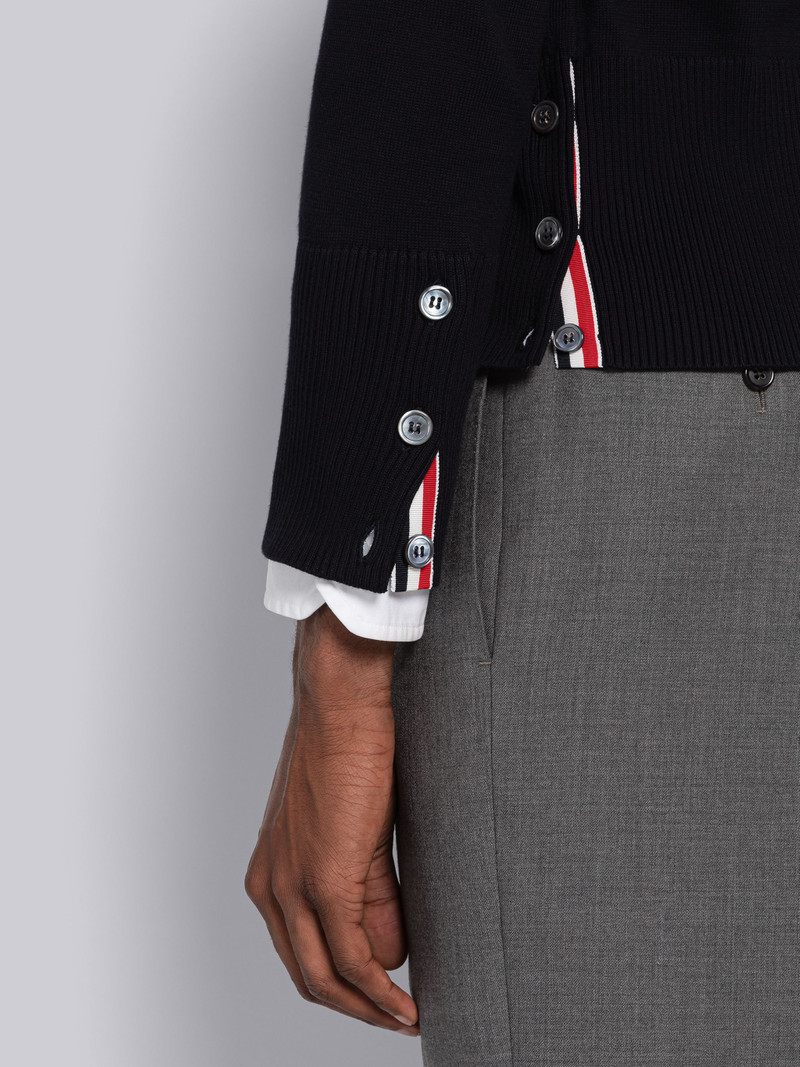 Jersey Stitch 4-Bar Shawl Collar Cardigan 6