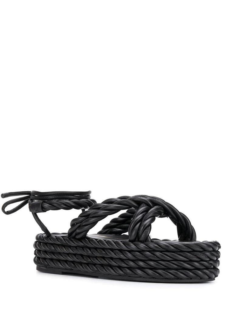 Valentino rope wedge sandals outlook