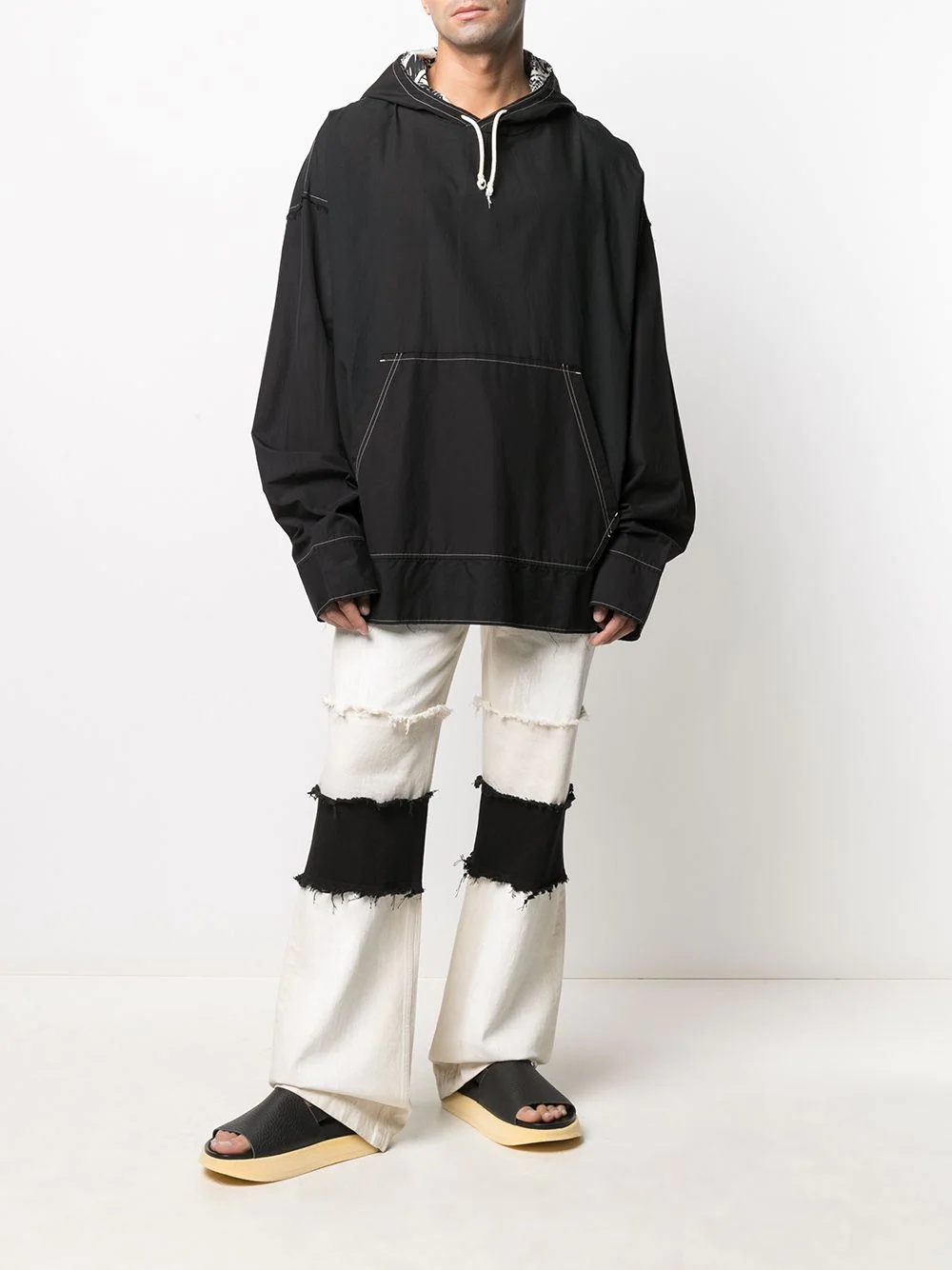 contrast stitch hoodie - 2