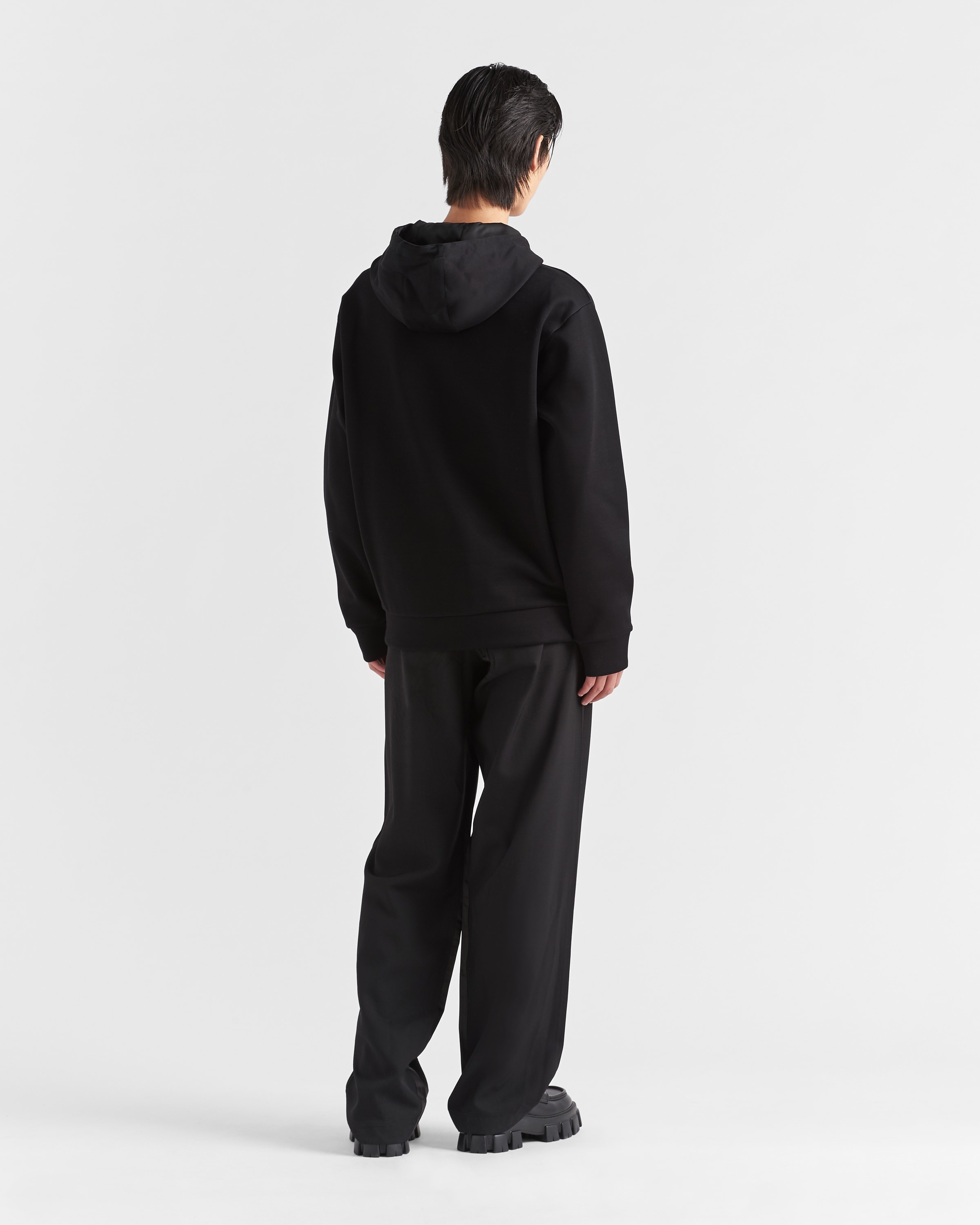 Technical fabric and Re-Nylon hoodie - 5