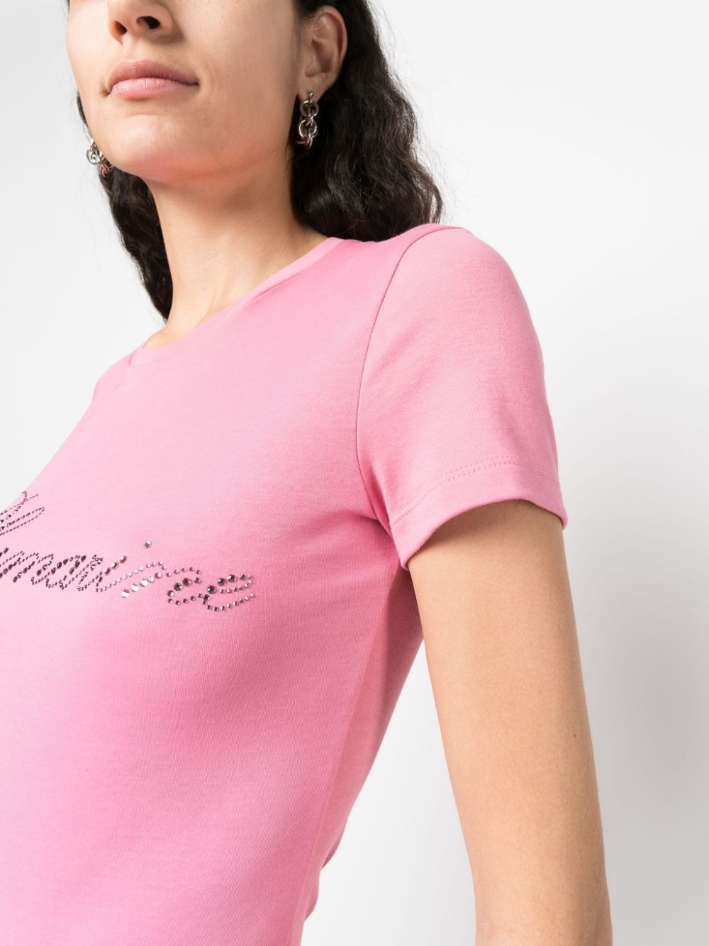 logo-embellishment cotton T-shirt - 5