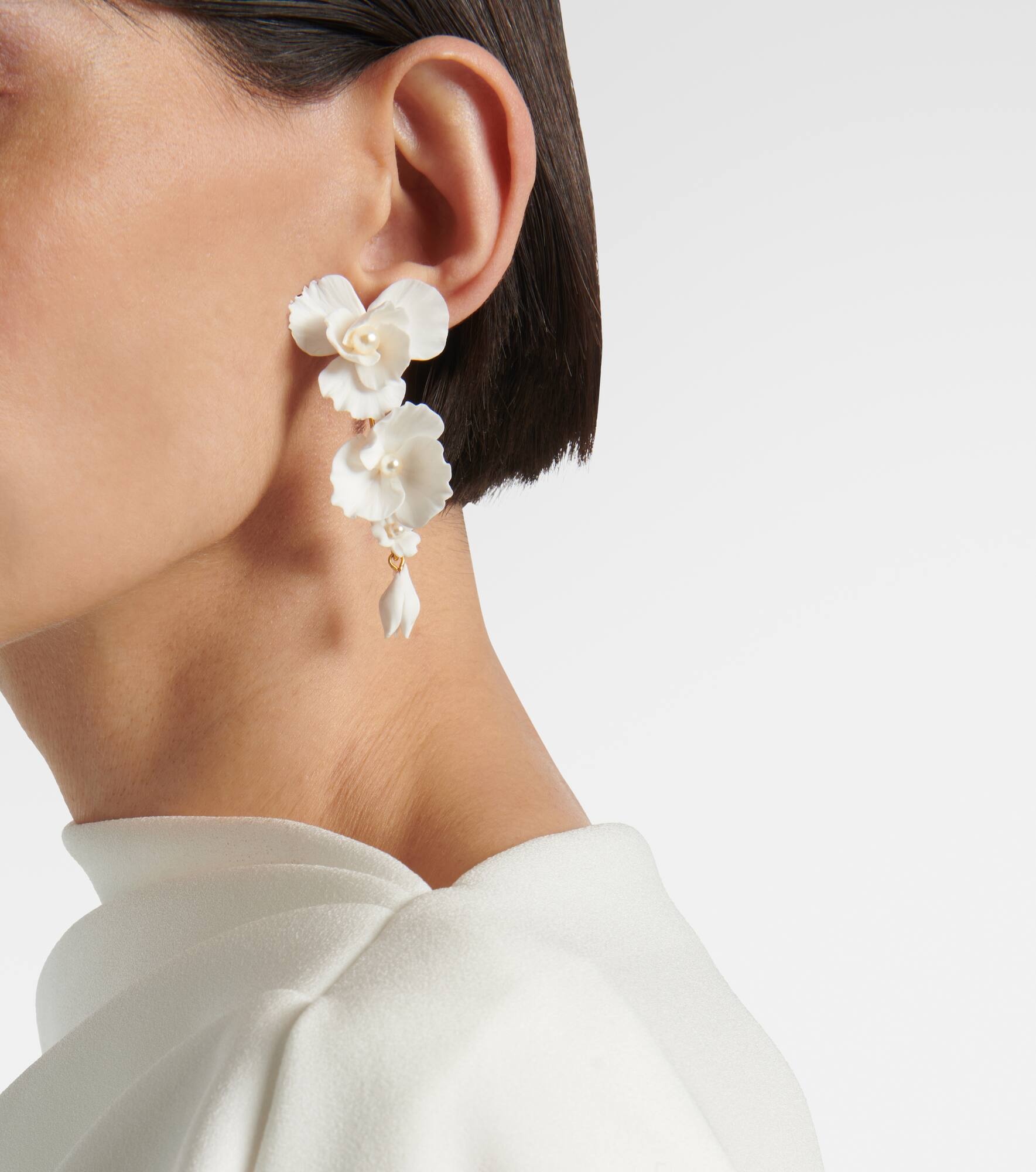 Mariam floral drop earrings - 3