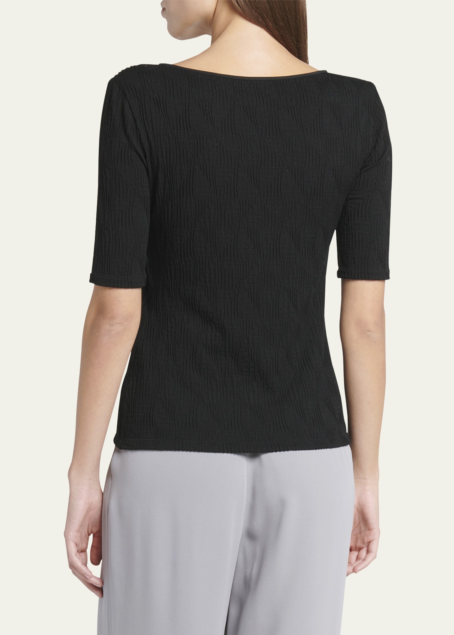 Slim Textured Jersey Top - 3