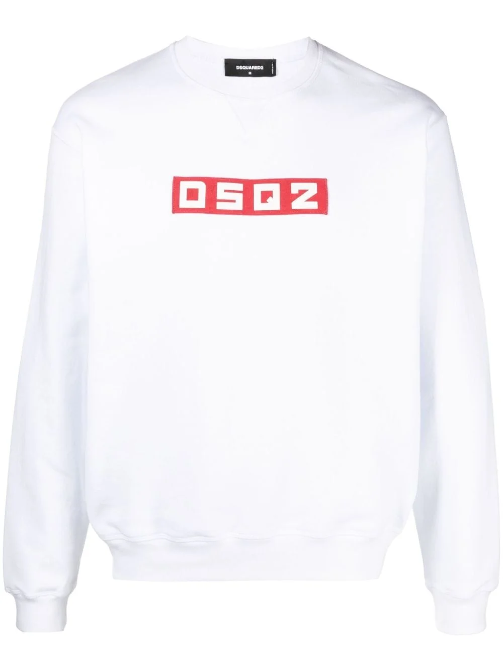 logo-patch cotton sweatshirt - 1