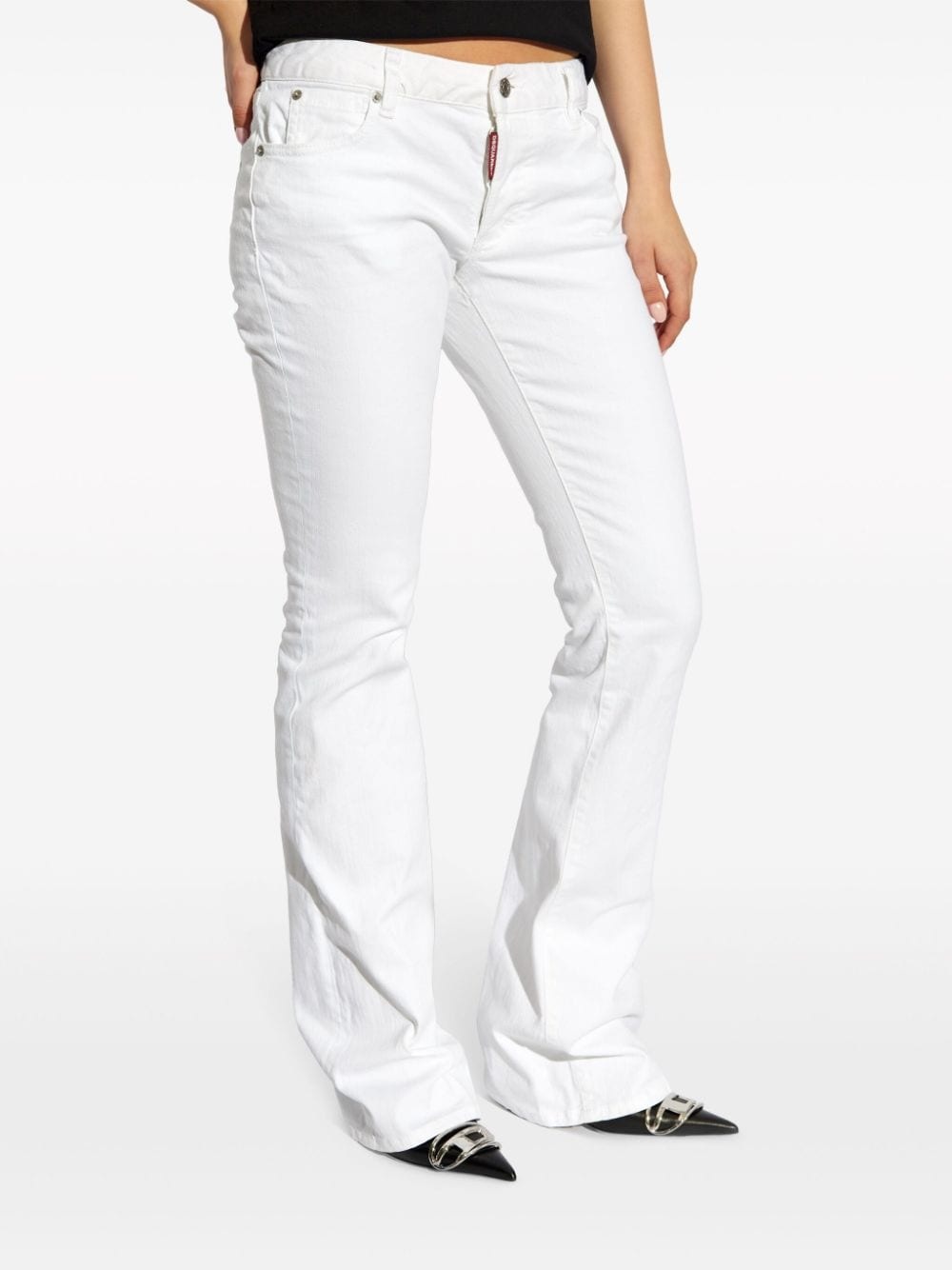 logo patch jeans - 3