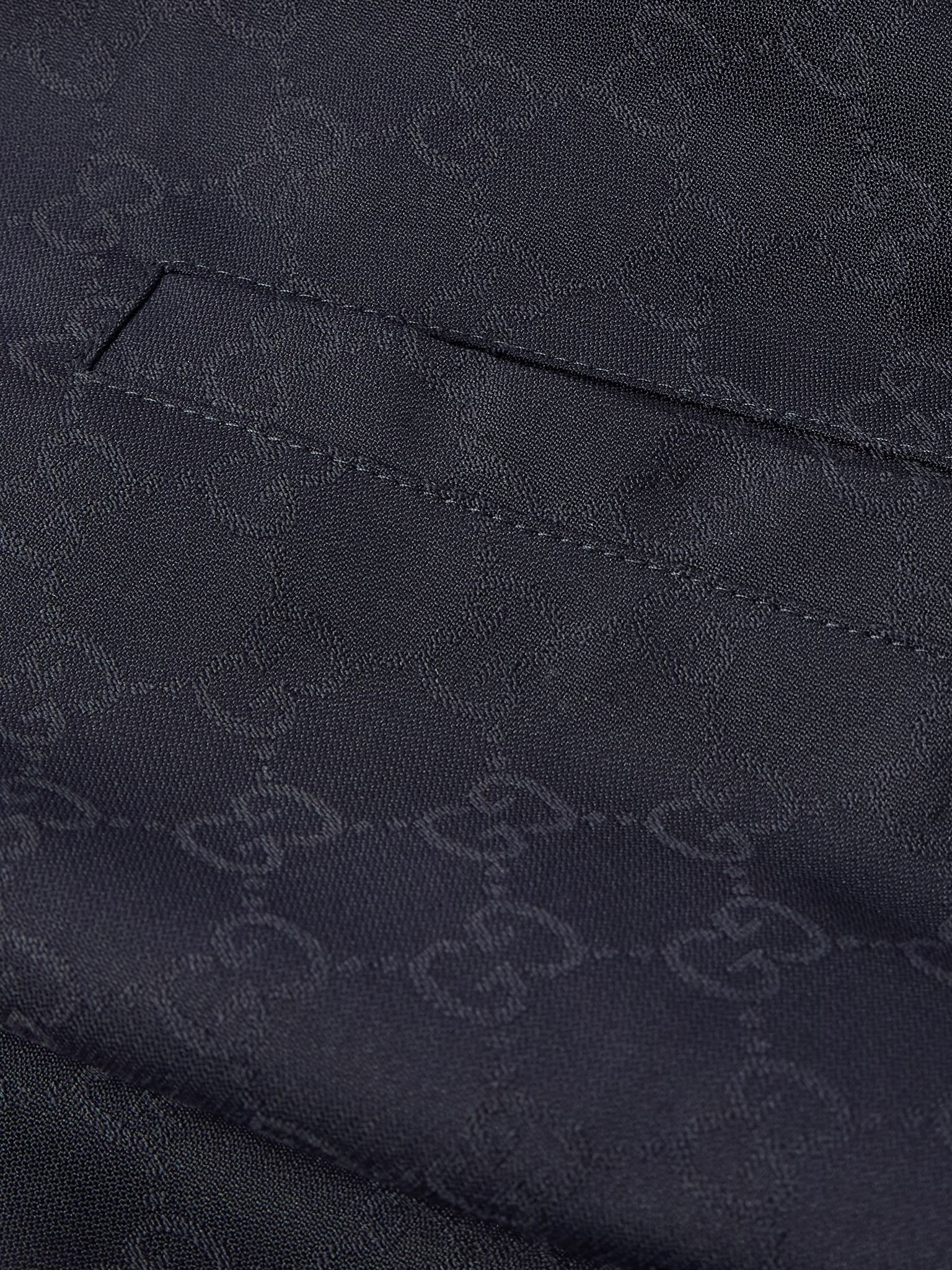 Reversible Logo-Jacquard Cotton Bomber Jacket Midnight blue - 6