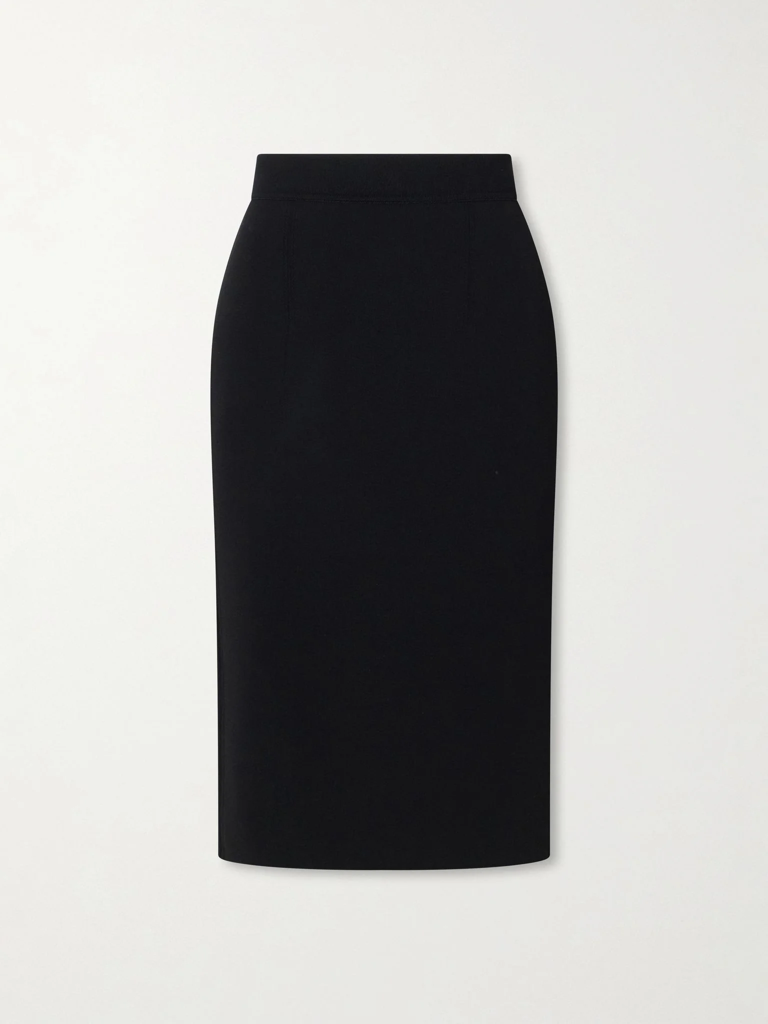 Crepe knee-length skirt Black - 1